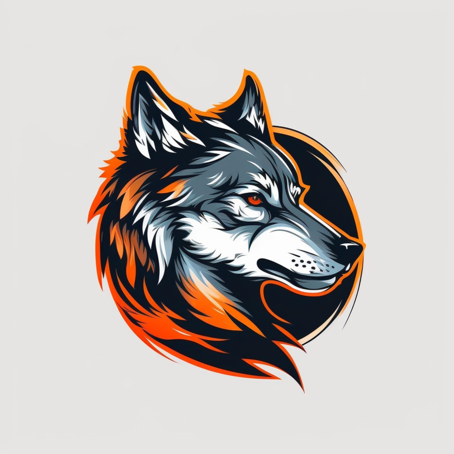 Cool wolf logo illustration graceful image