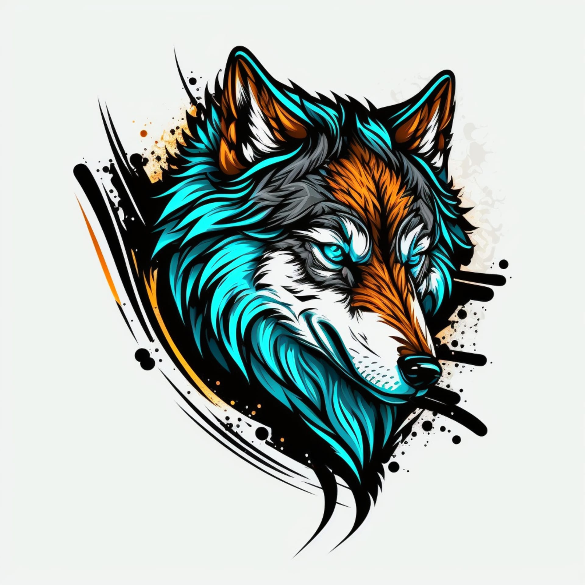 Wolf profile pic cool wolf logo illustration image