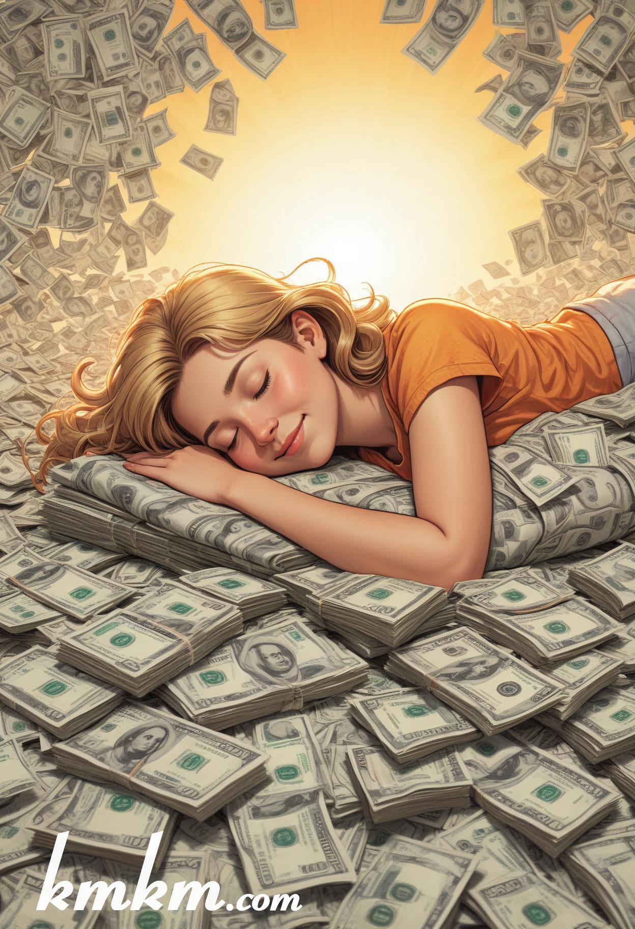 American dream money cartoon drawing 03