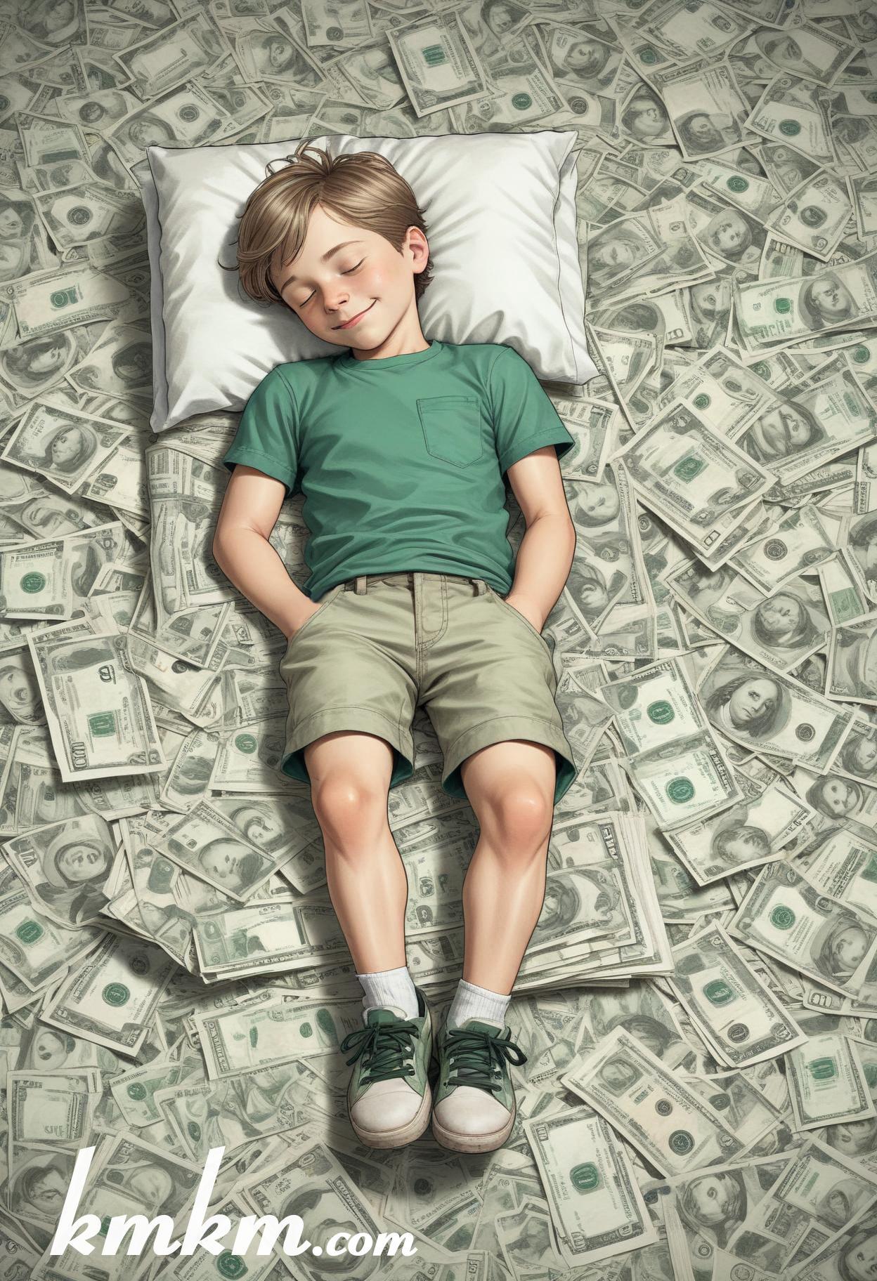 American dream money cartoon drawing 16