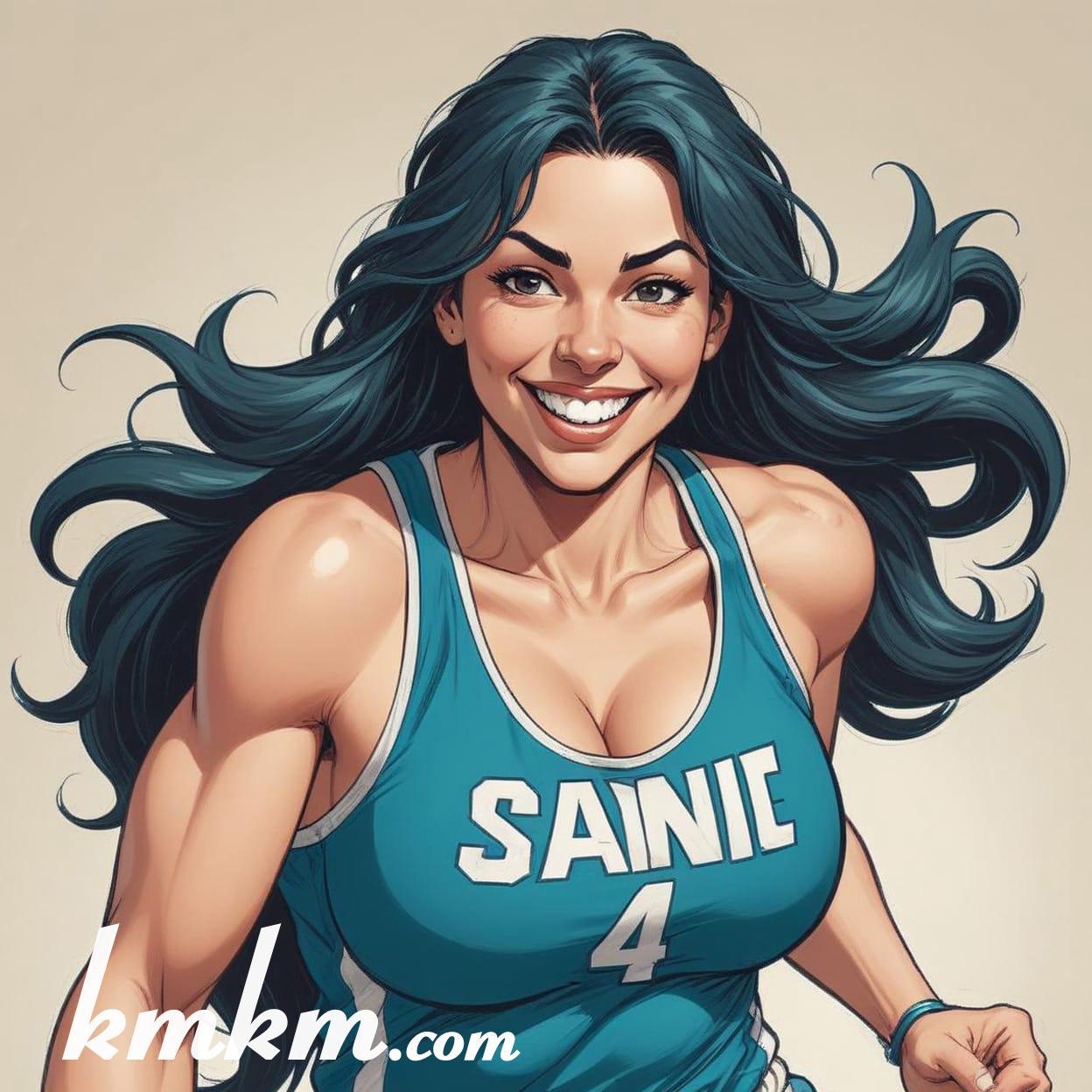 Basketball caricature cartoon drawing 12