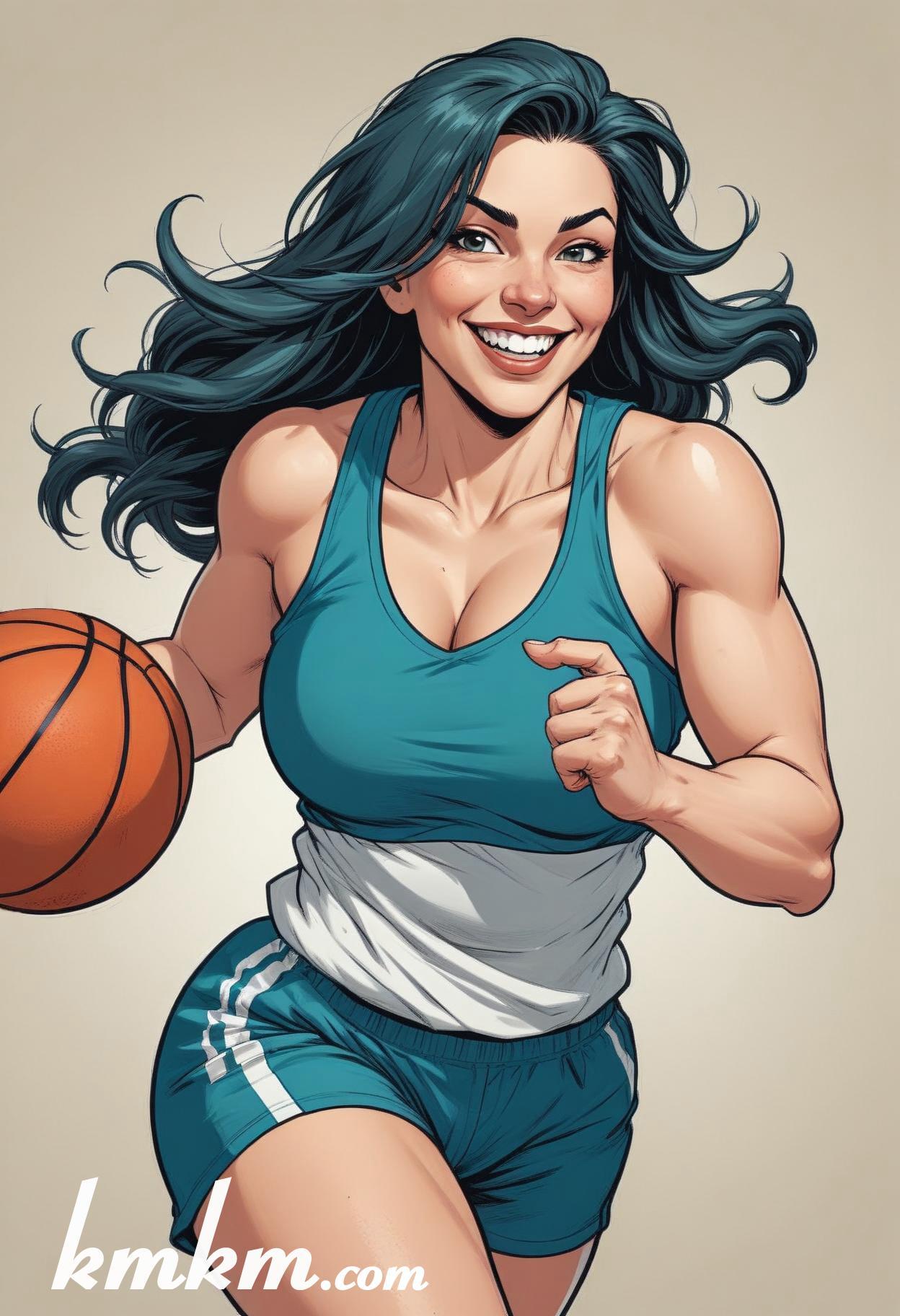 Basketball caricature cartoon drawing 14