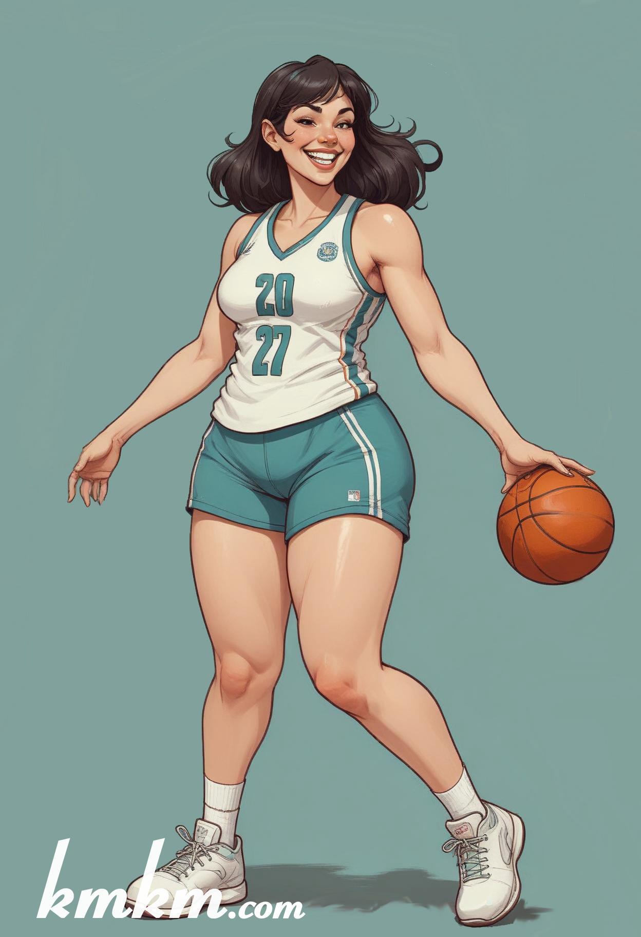 Basketball caricature cartoon drawing 18