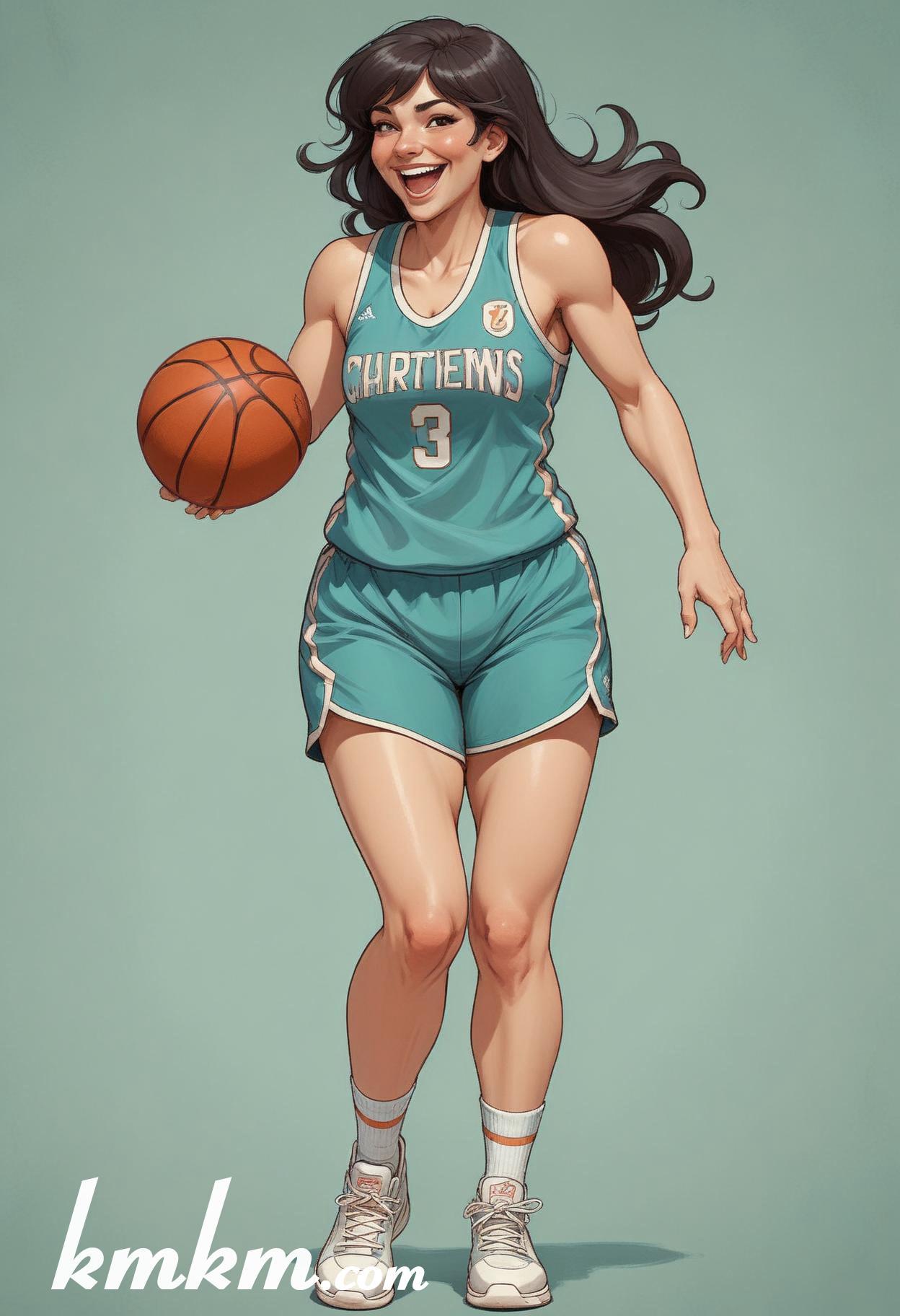 Basketball caricature cartoon drawing 20