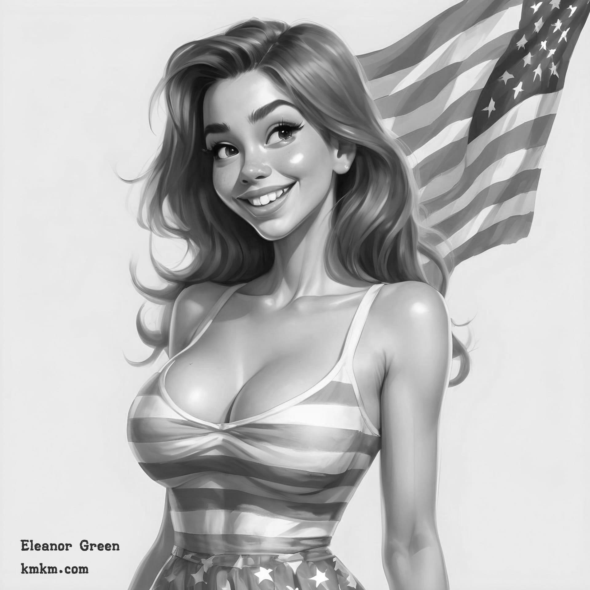 Black and white art caricature 07