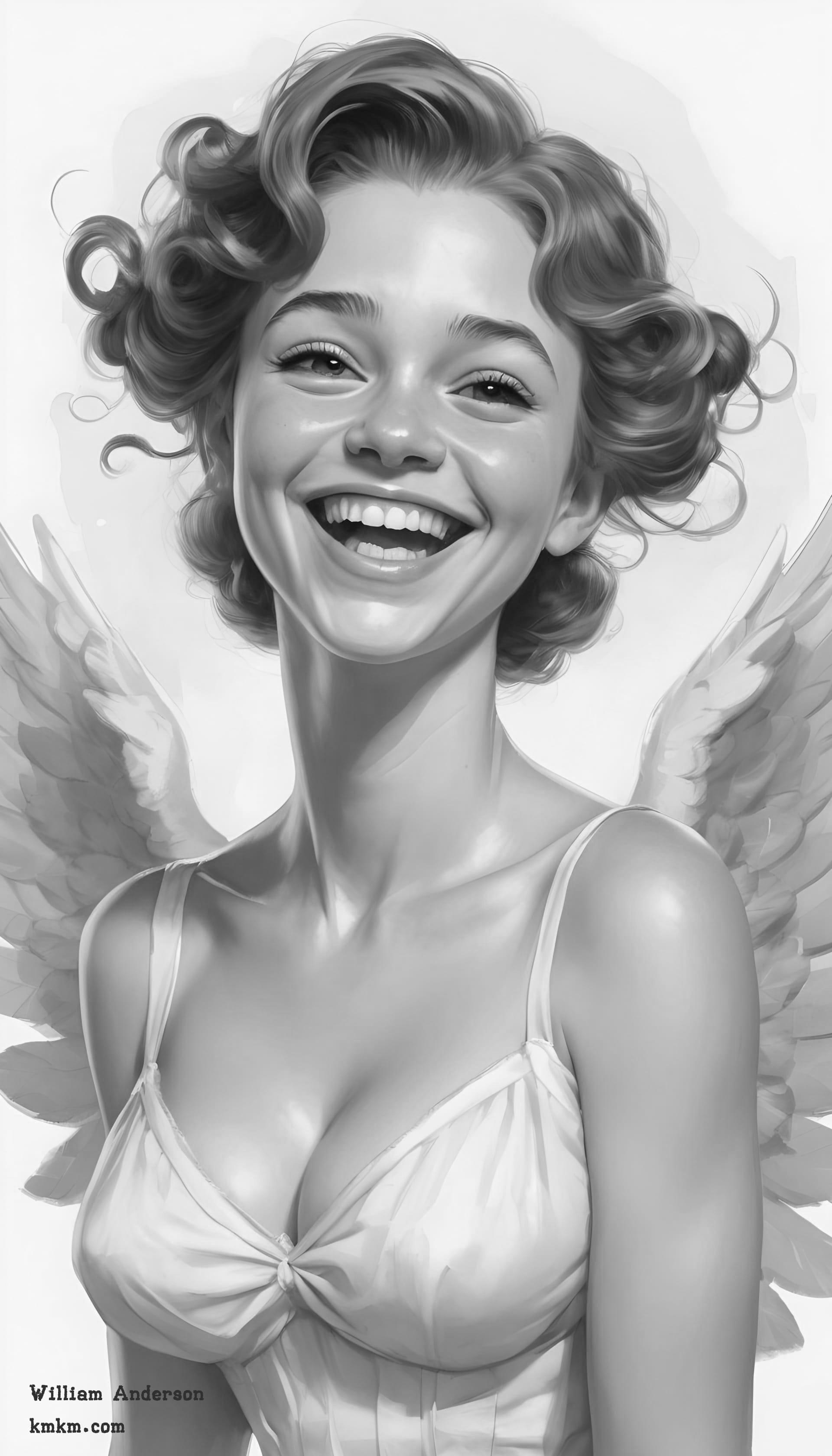 Black and white art caricature 11