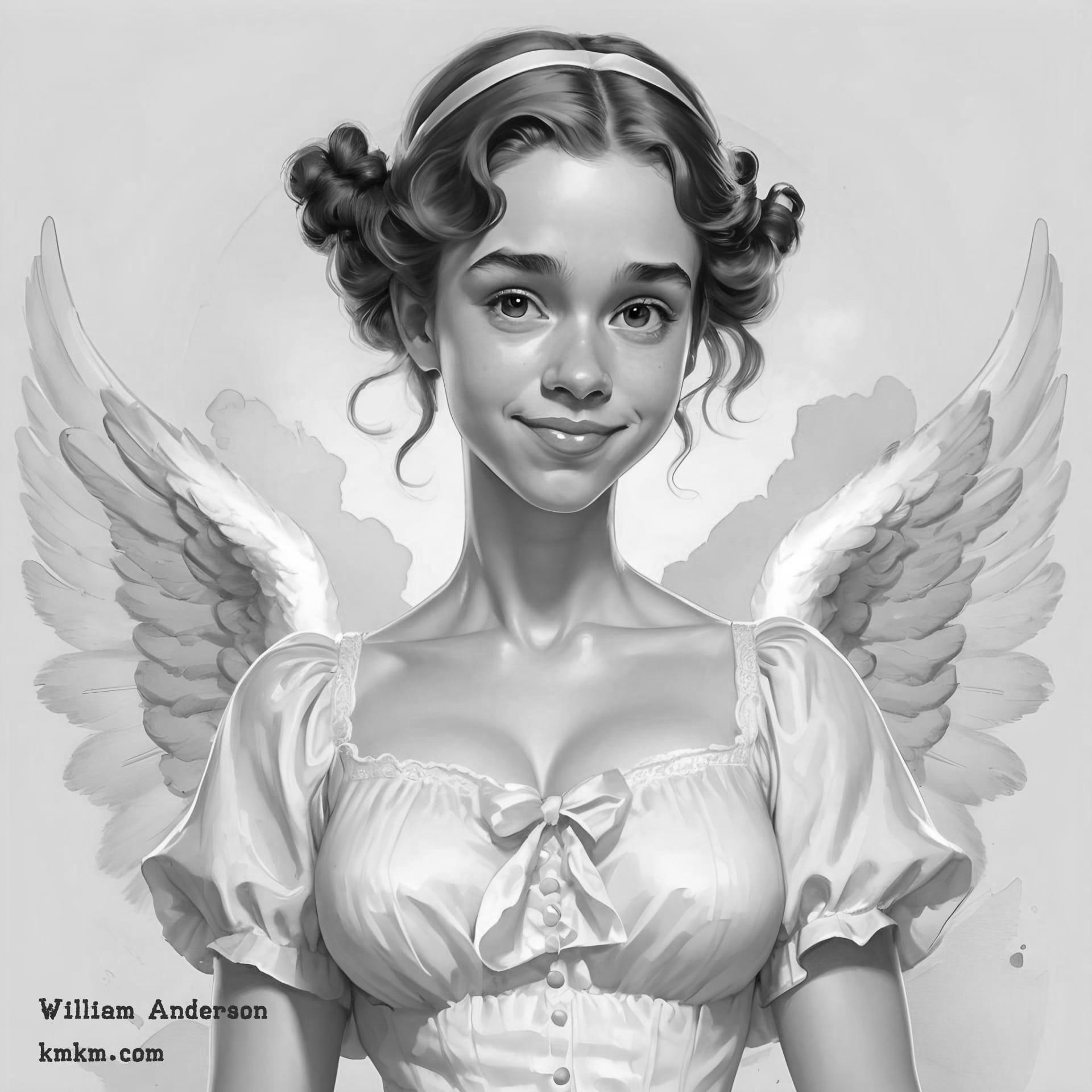 Black and white art caricature 12
