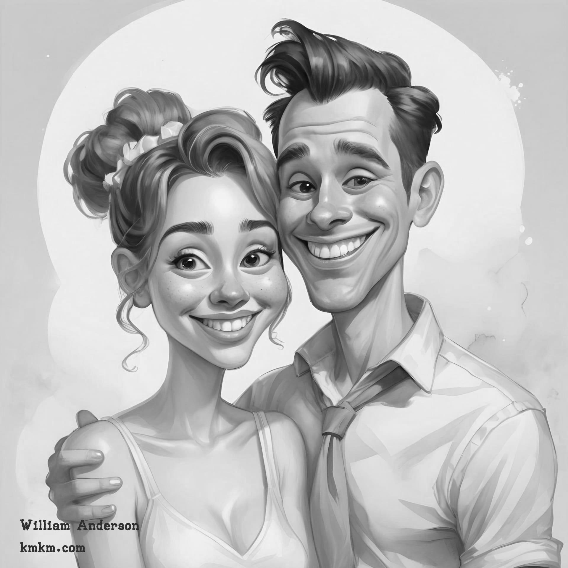 Black and white art caricature 13