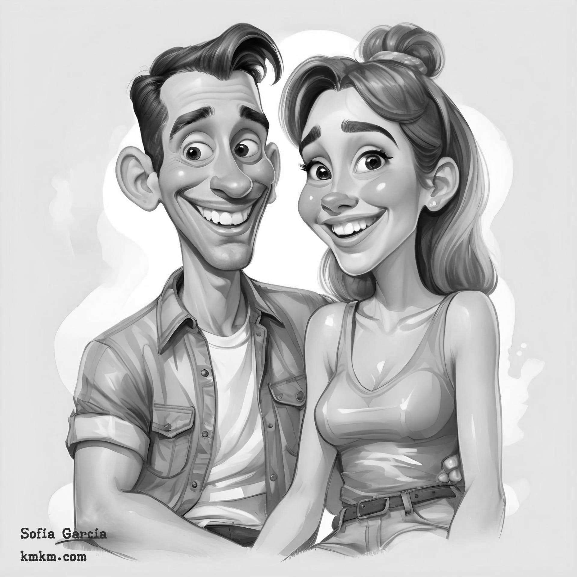 Black and white art caricature 17