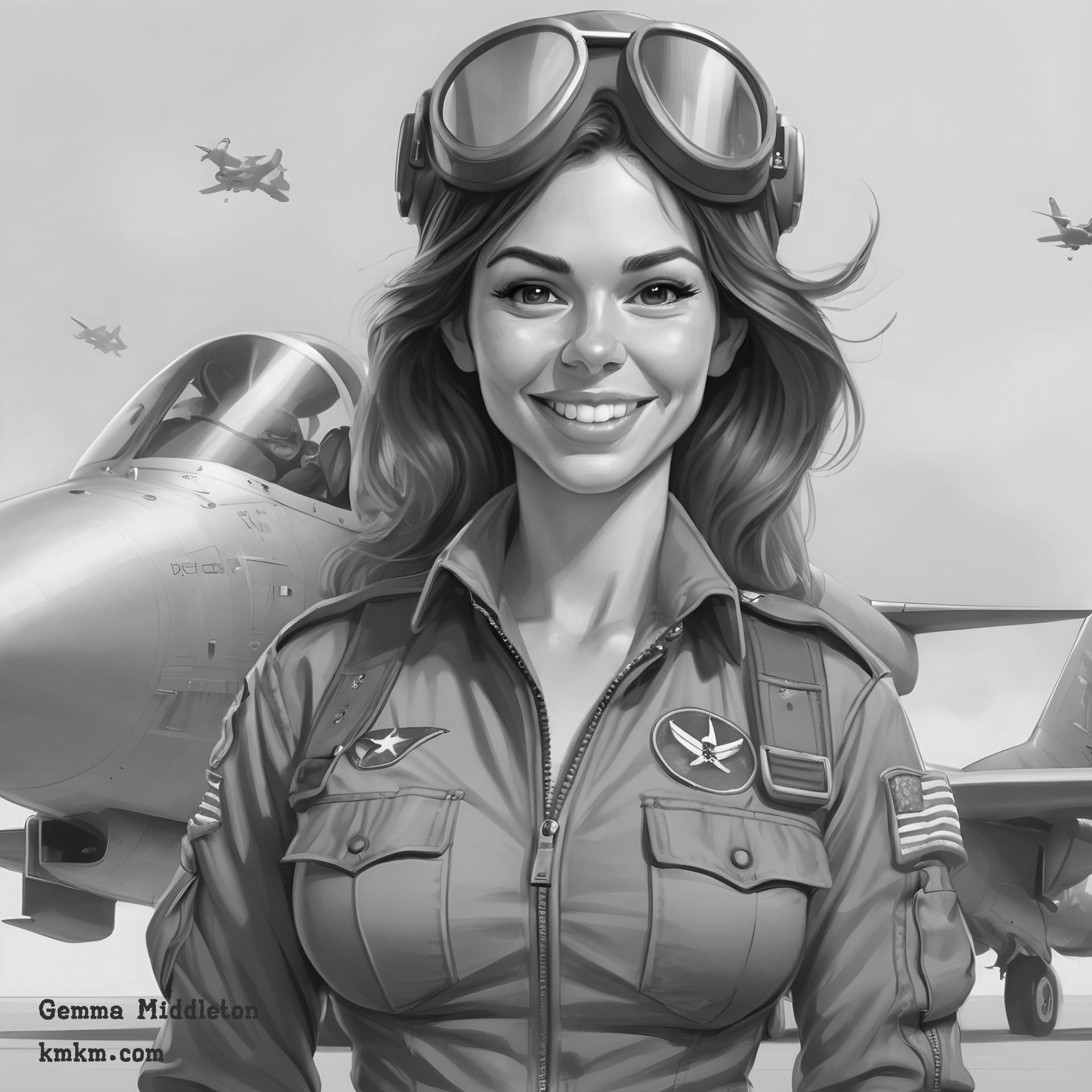 Black and white caricature 02