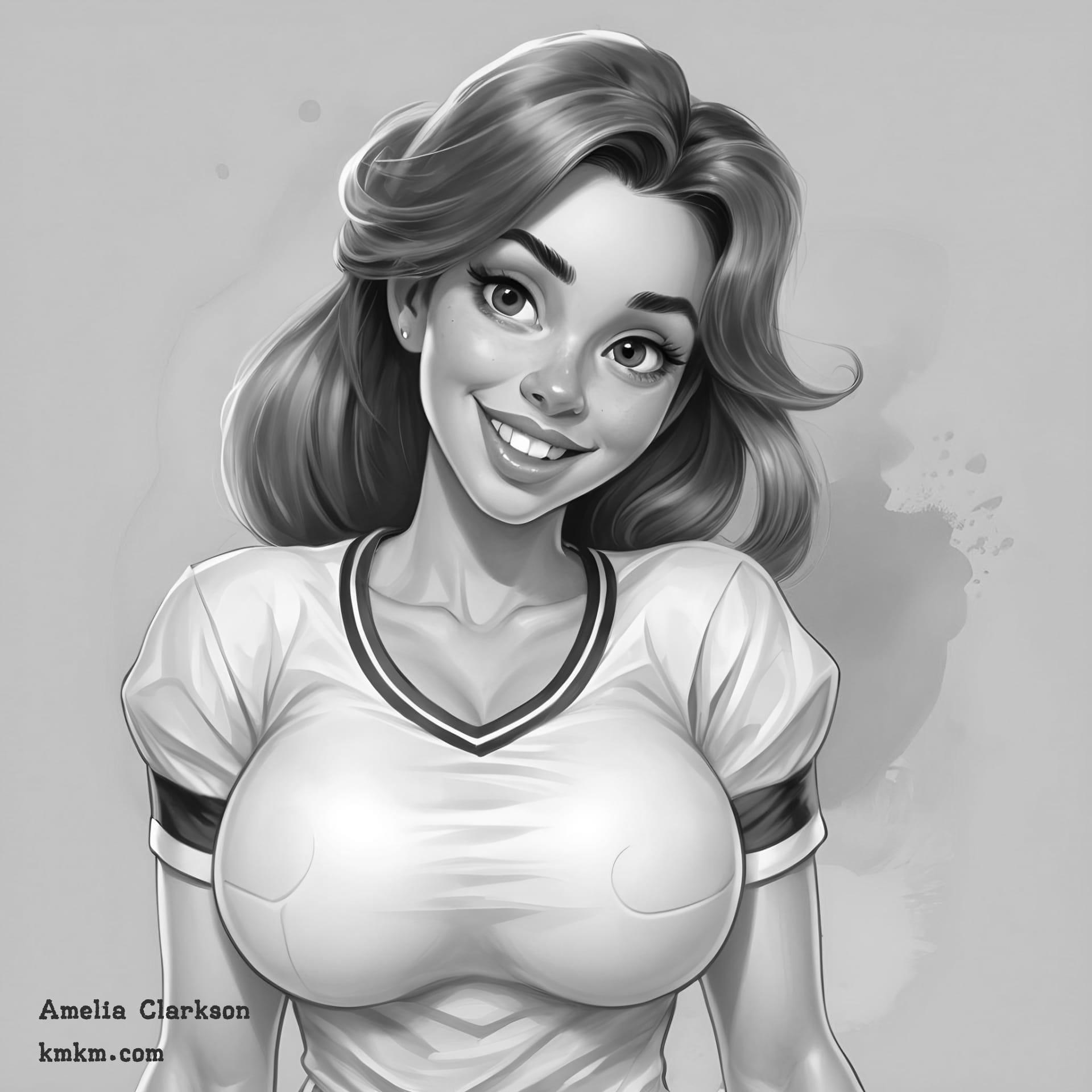 Black and white caricature 04