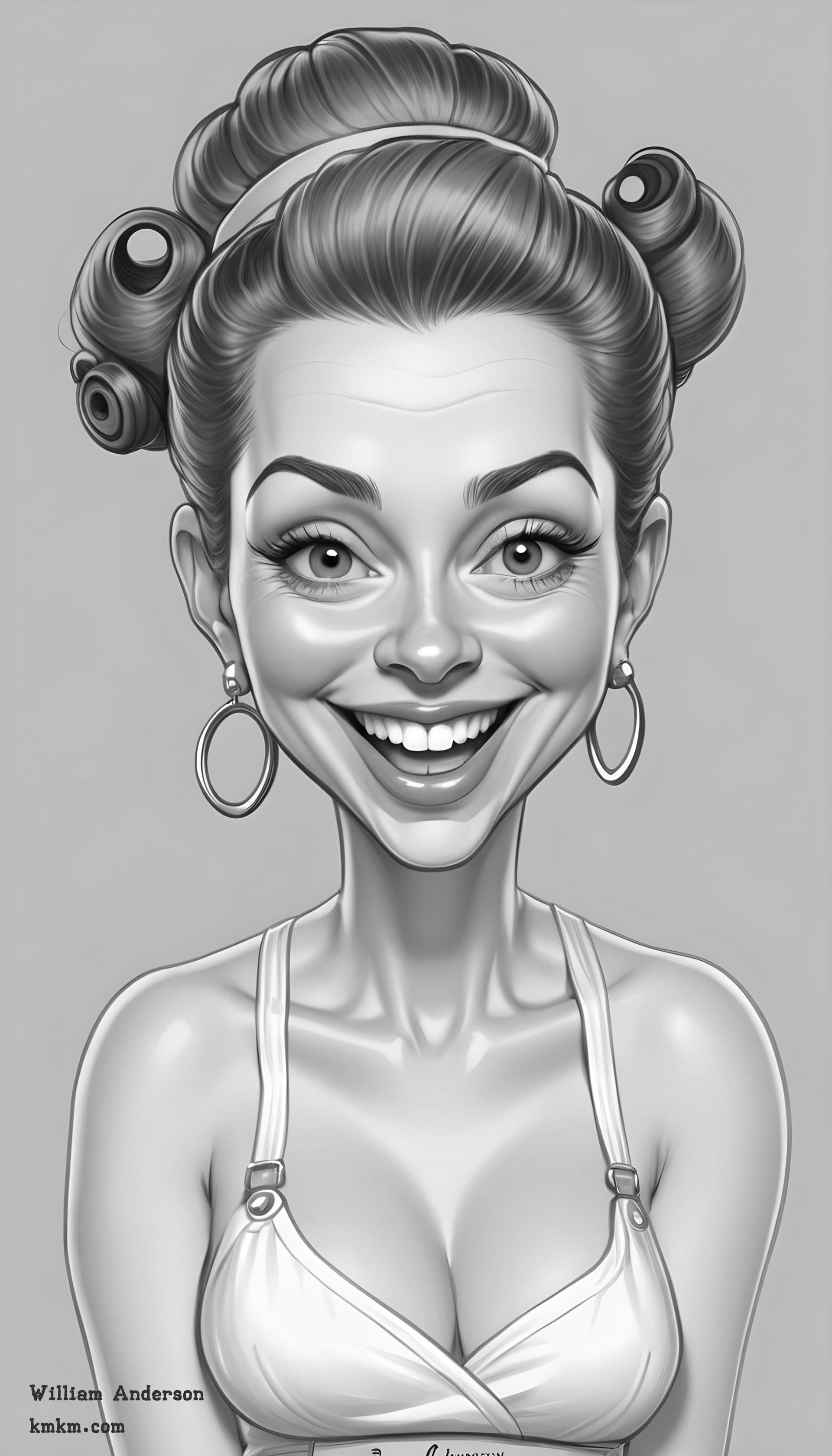 Black and white caricature 10
