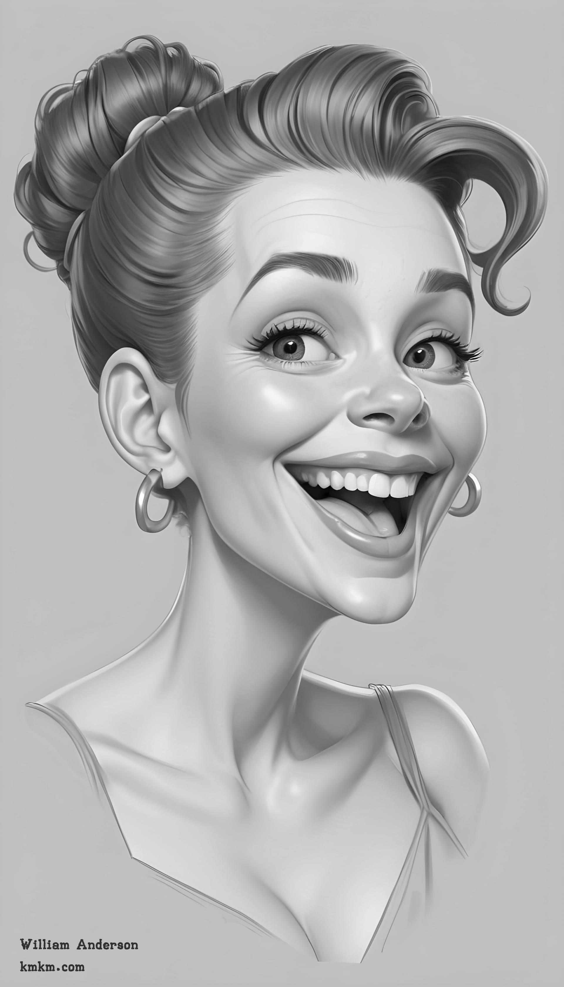 Black and white caricature 11