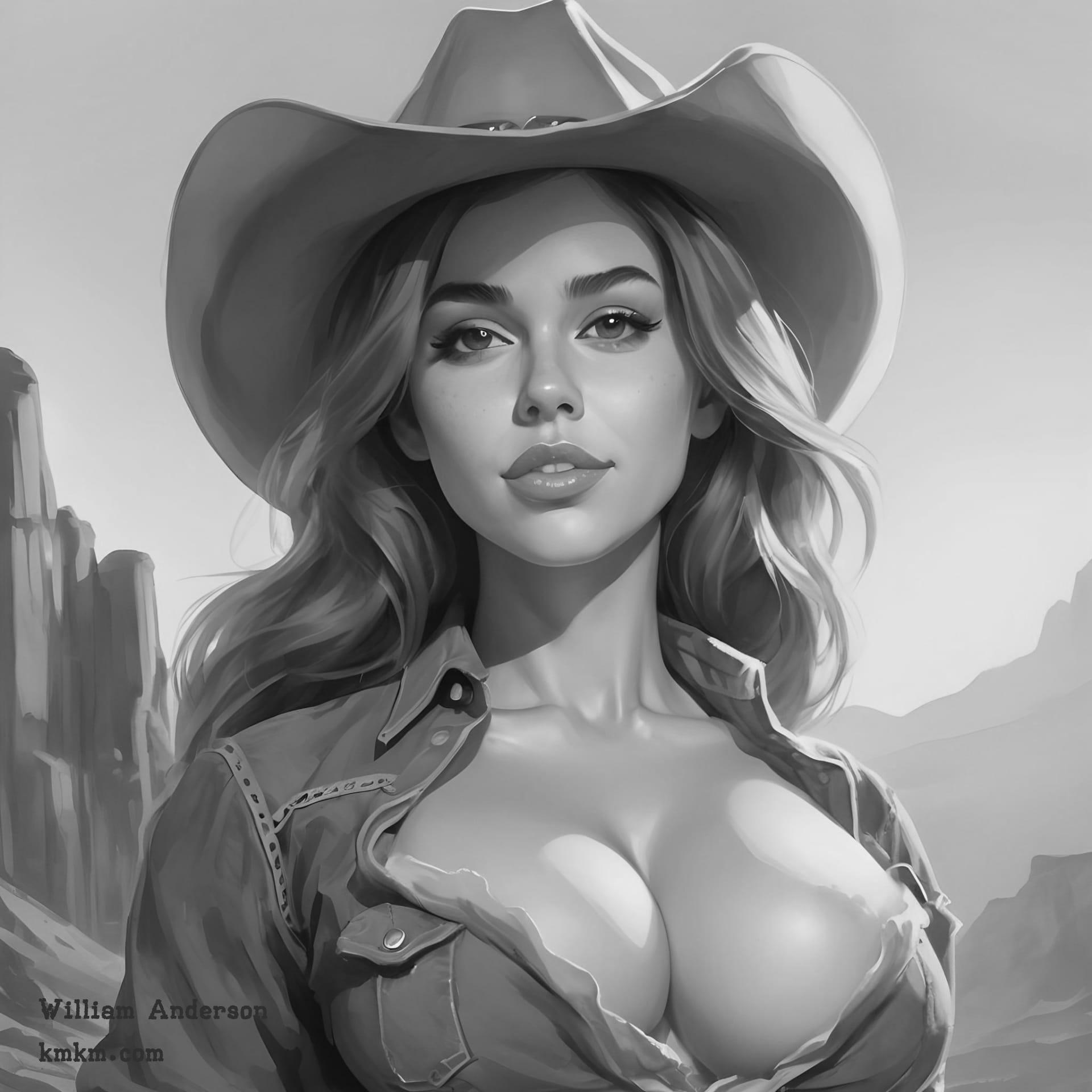 Black and white caricature 12