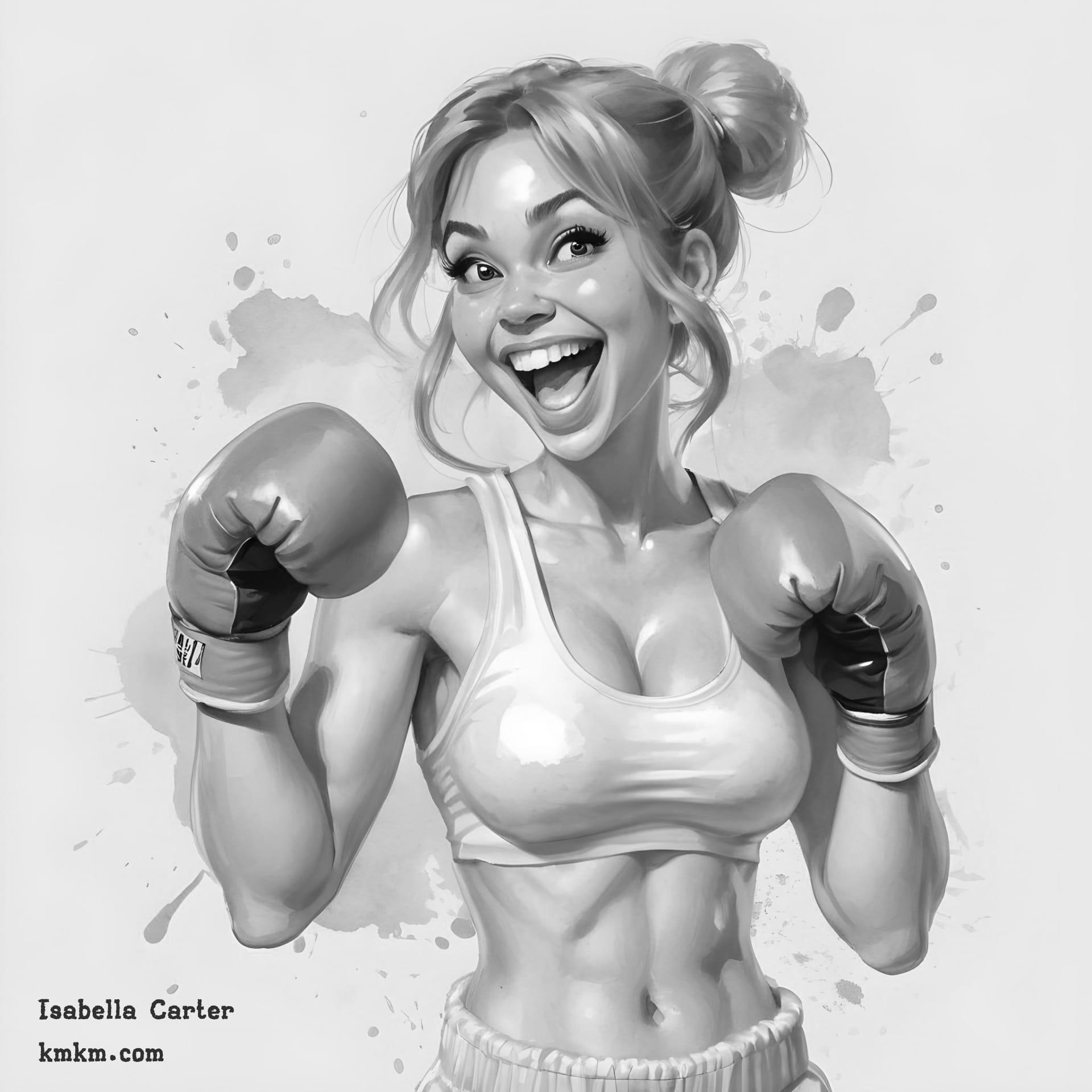 Black and white caricature 14