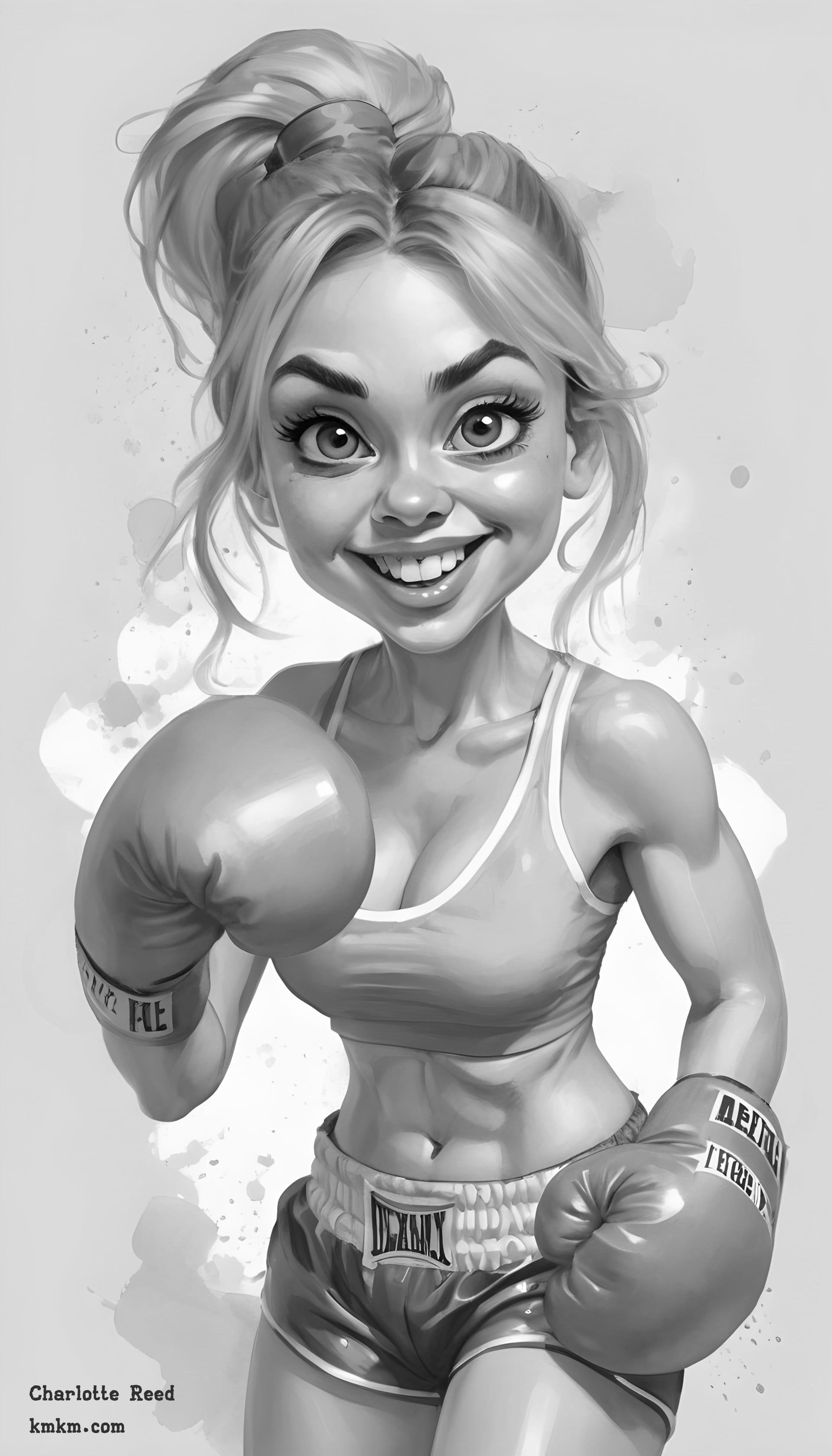 Black and white caricature 15