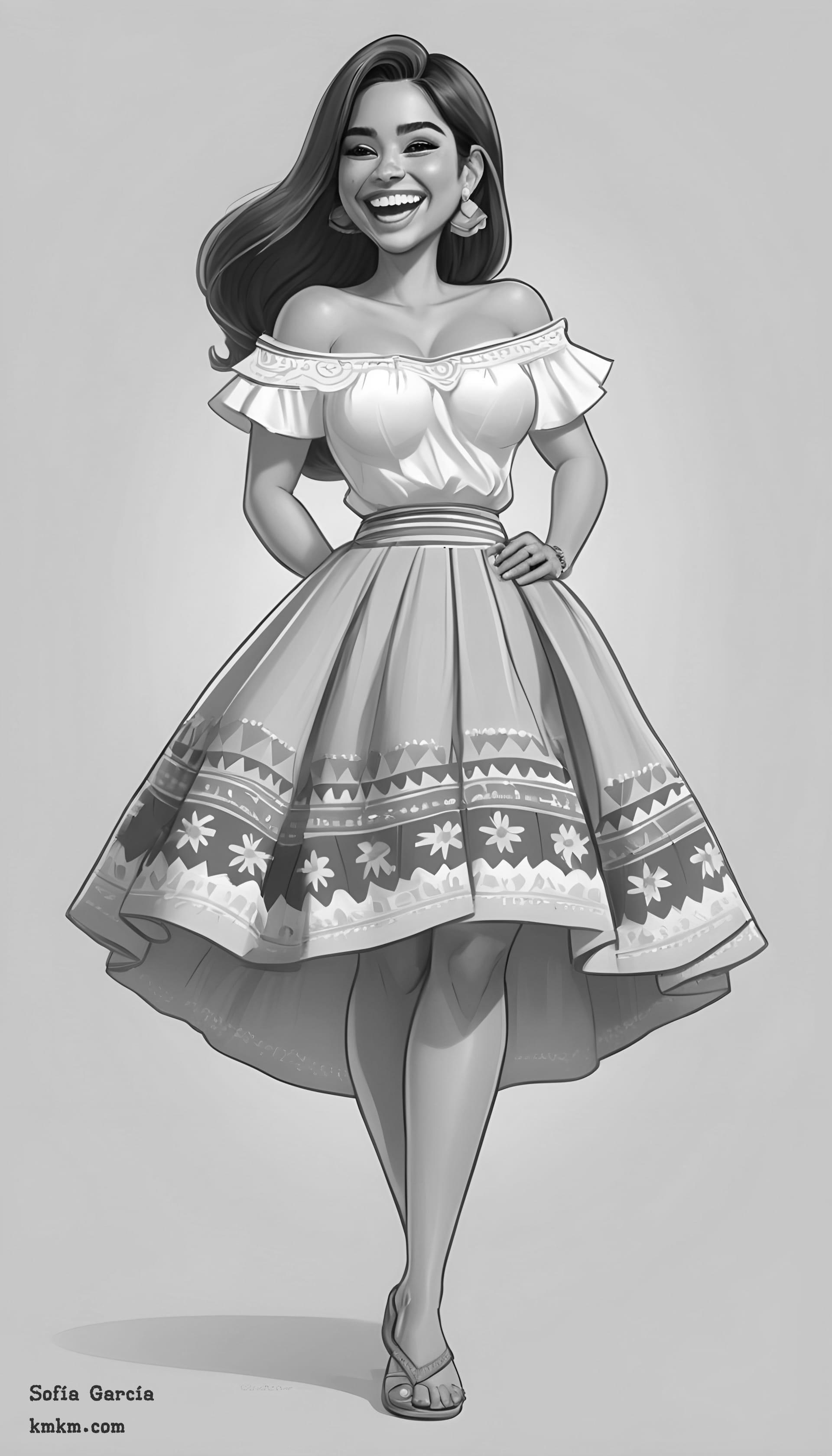 Black and white caricature 19