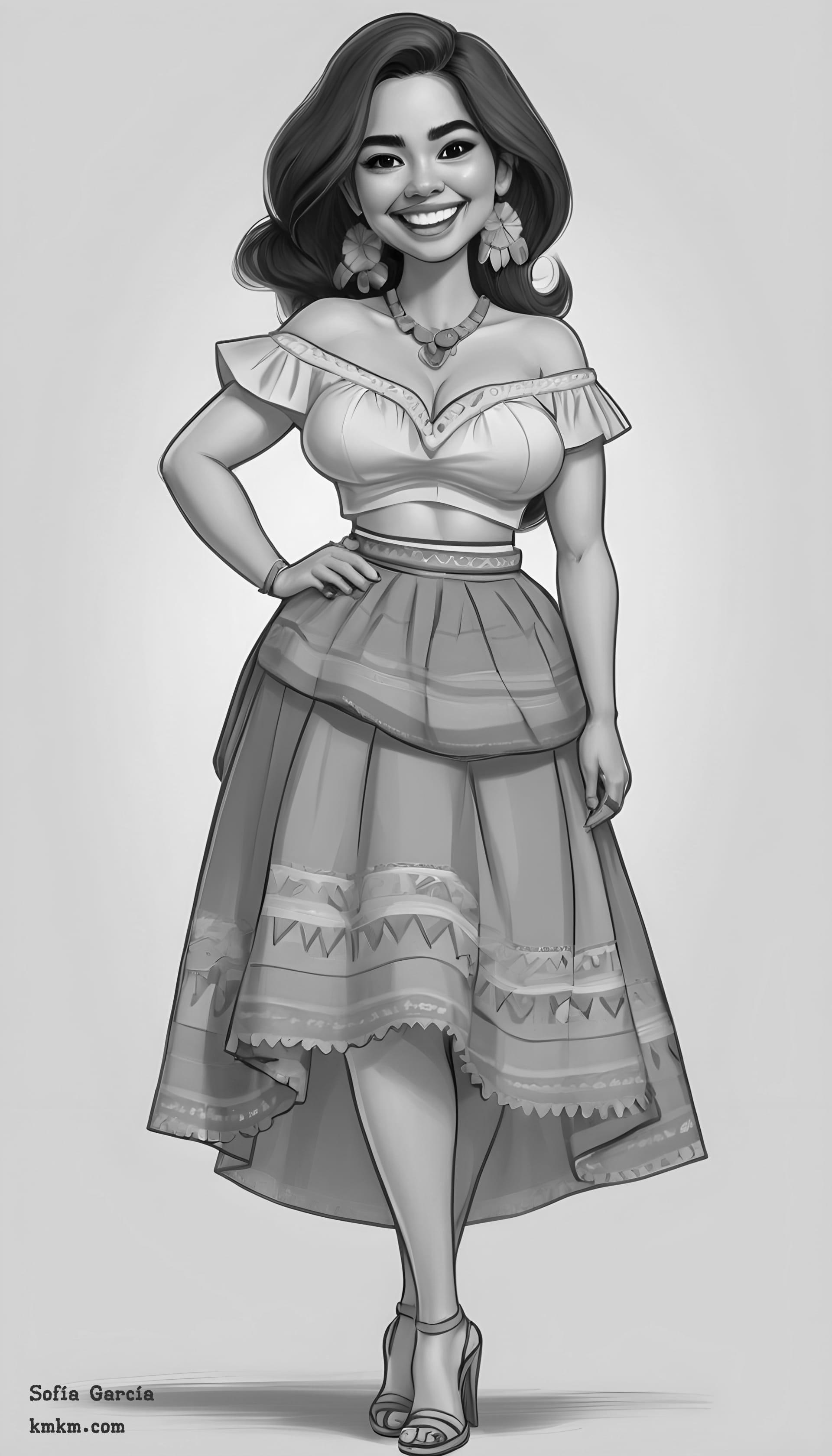 Black and white caricature 20