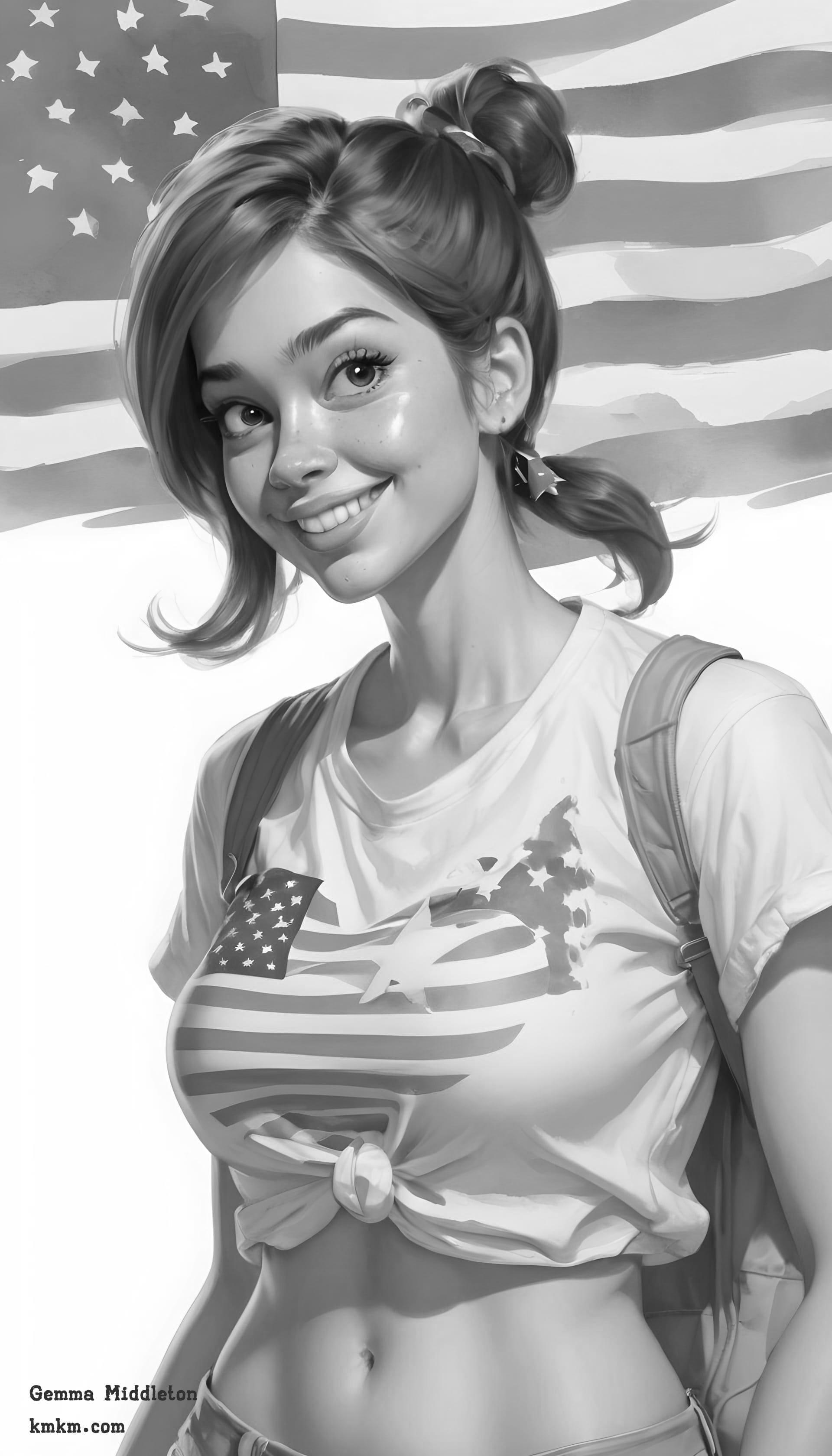 Black and white caricature art 01