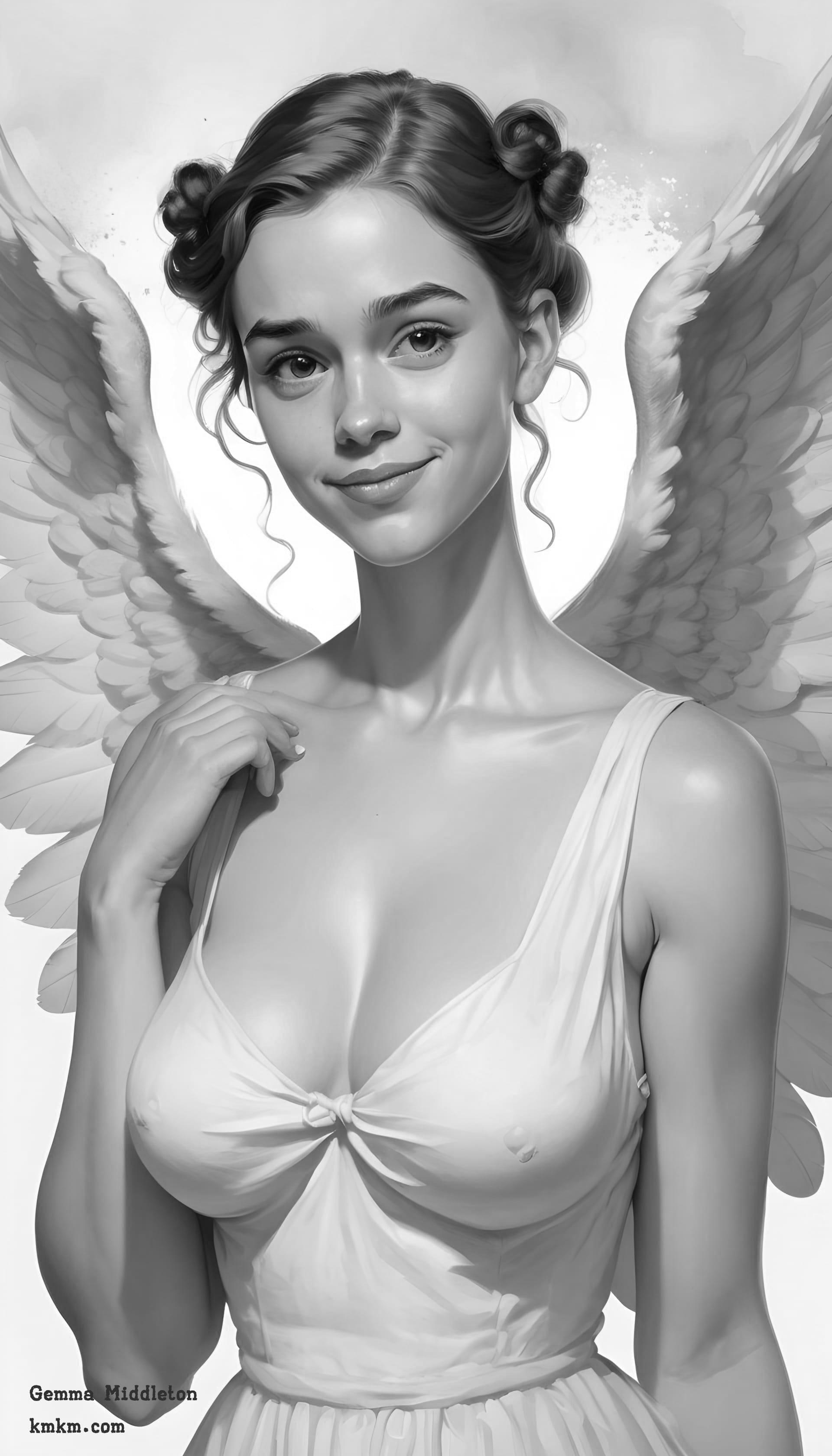 Black and white caricature art 02