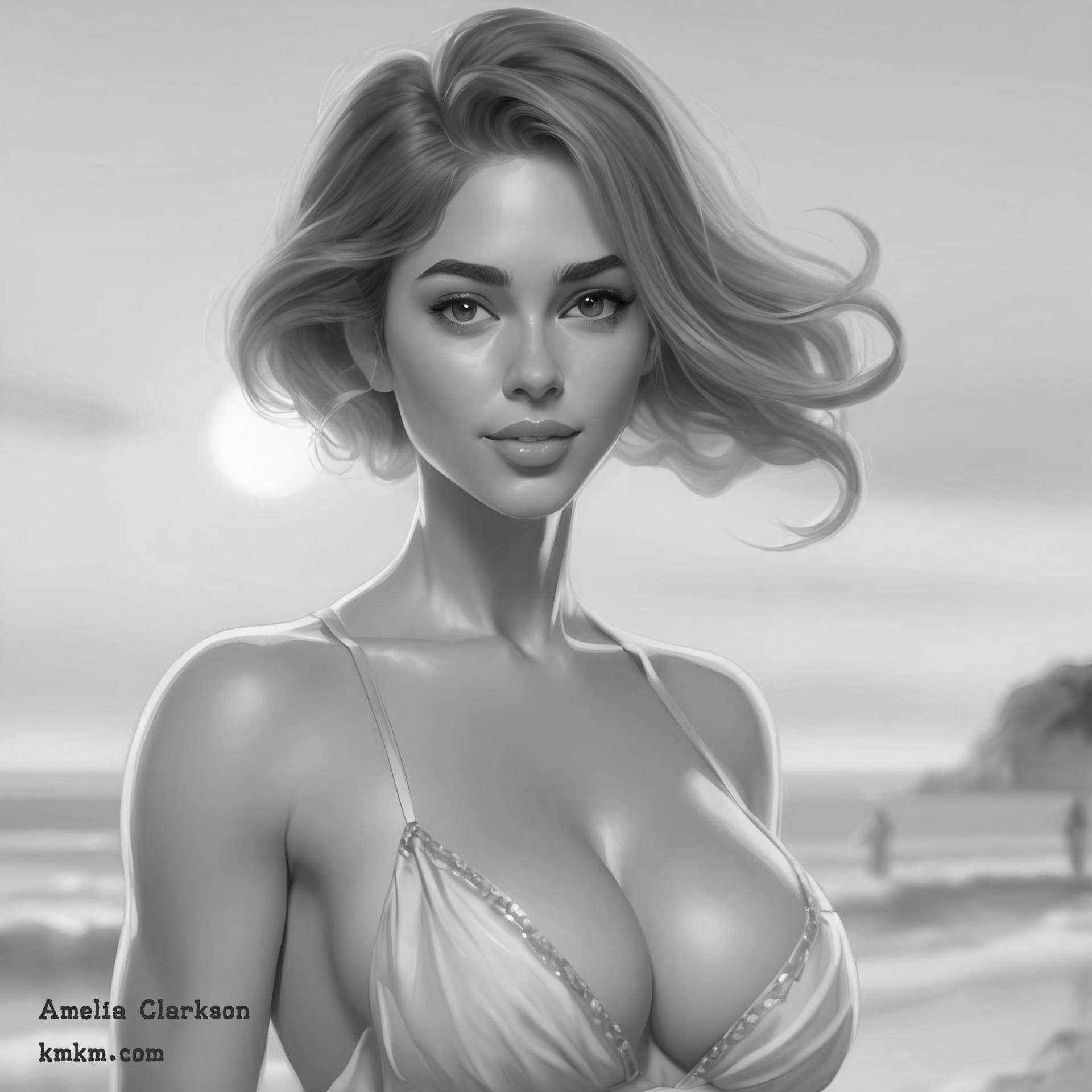 Black and white caricature art 05