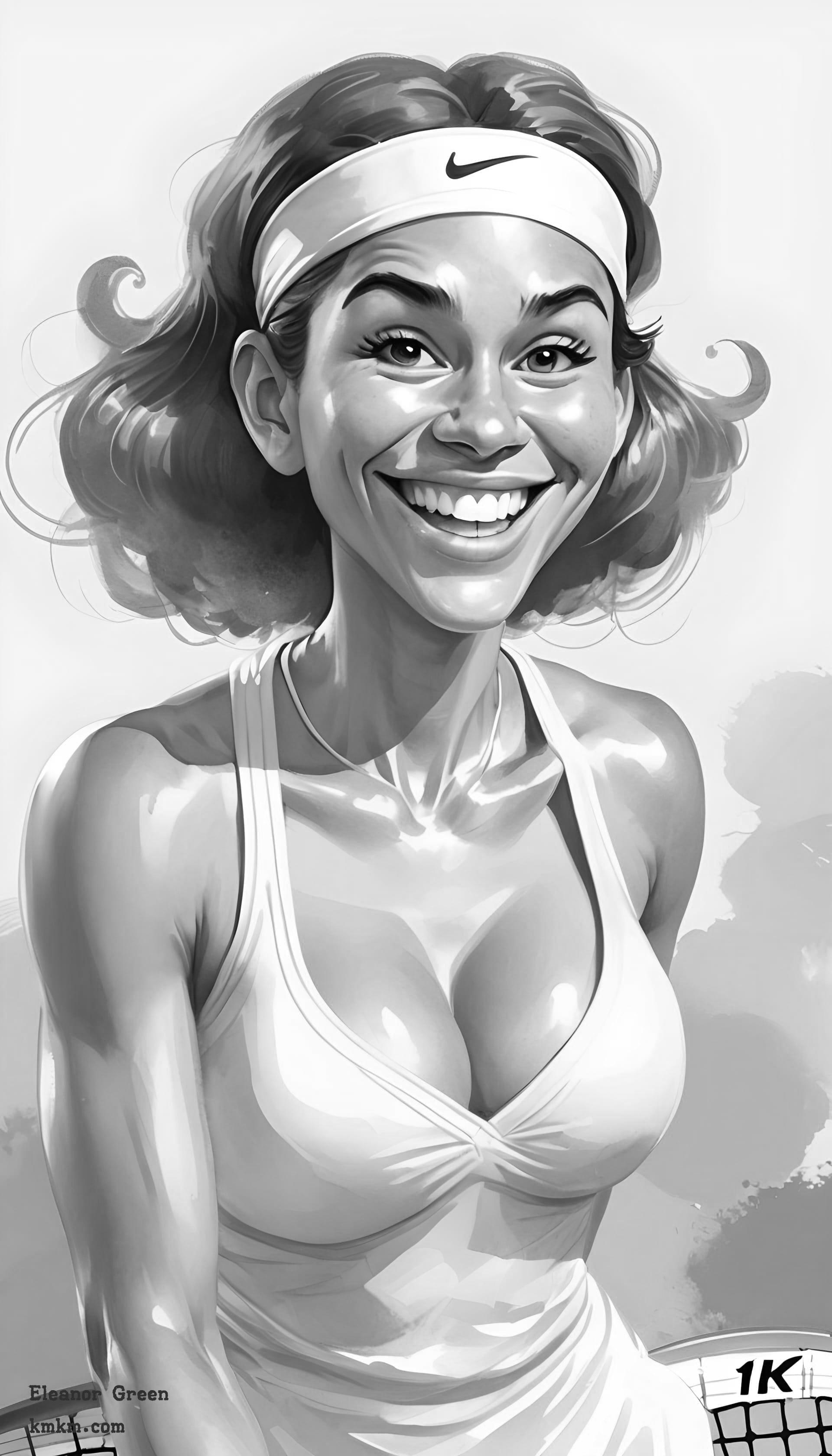 Black and white caricature art 06