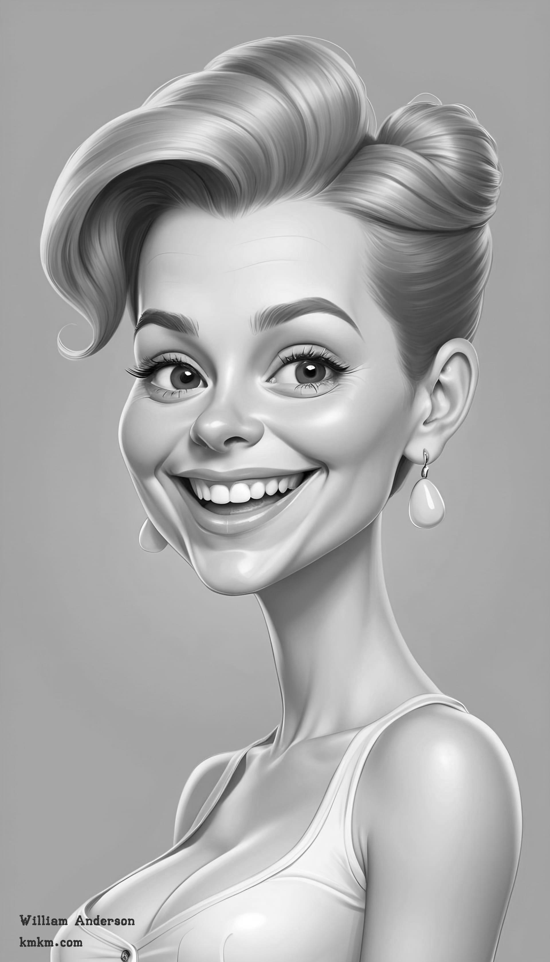Black and white caricature art 11