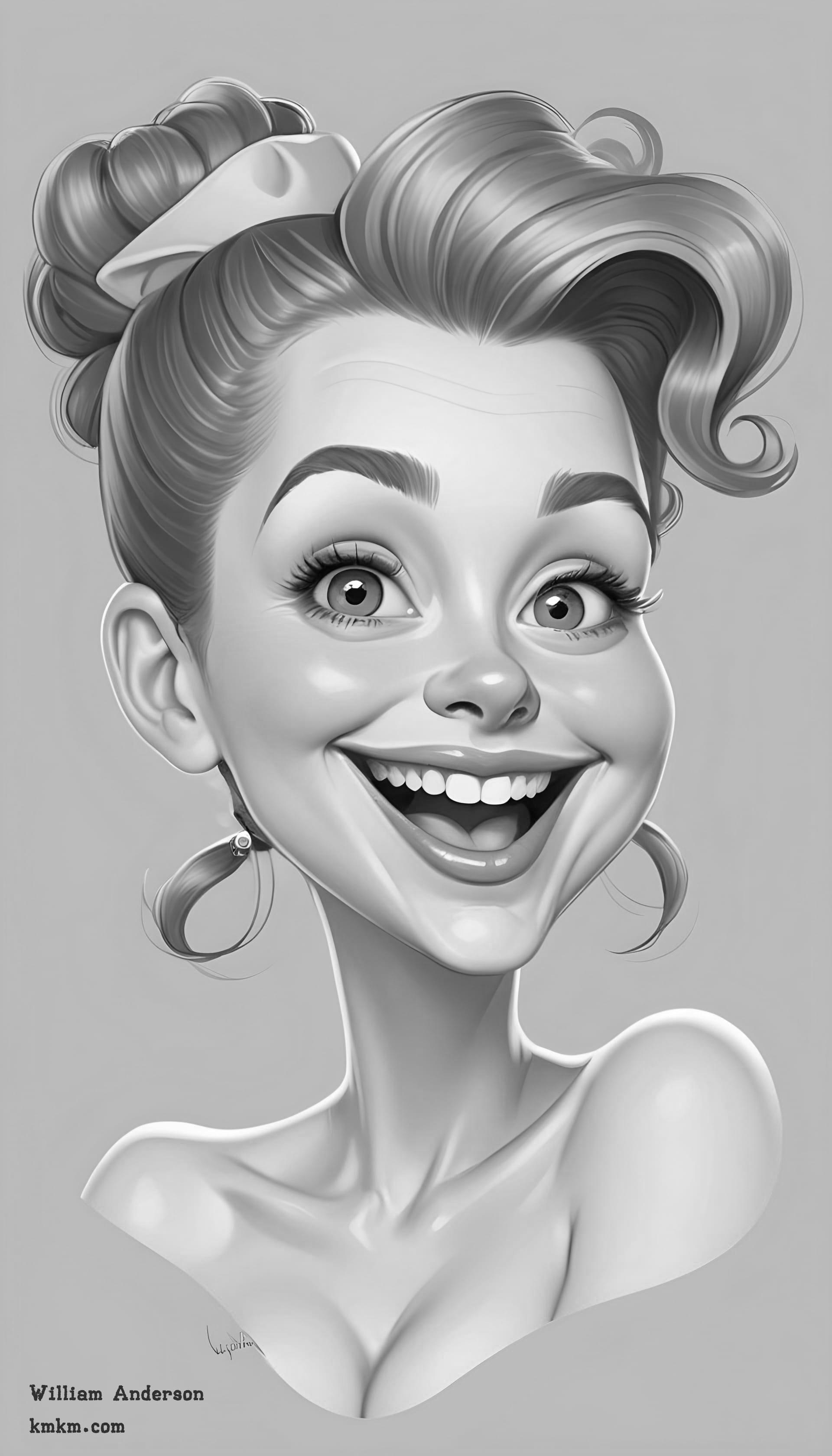 Black and white caricature art 12