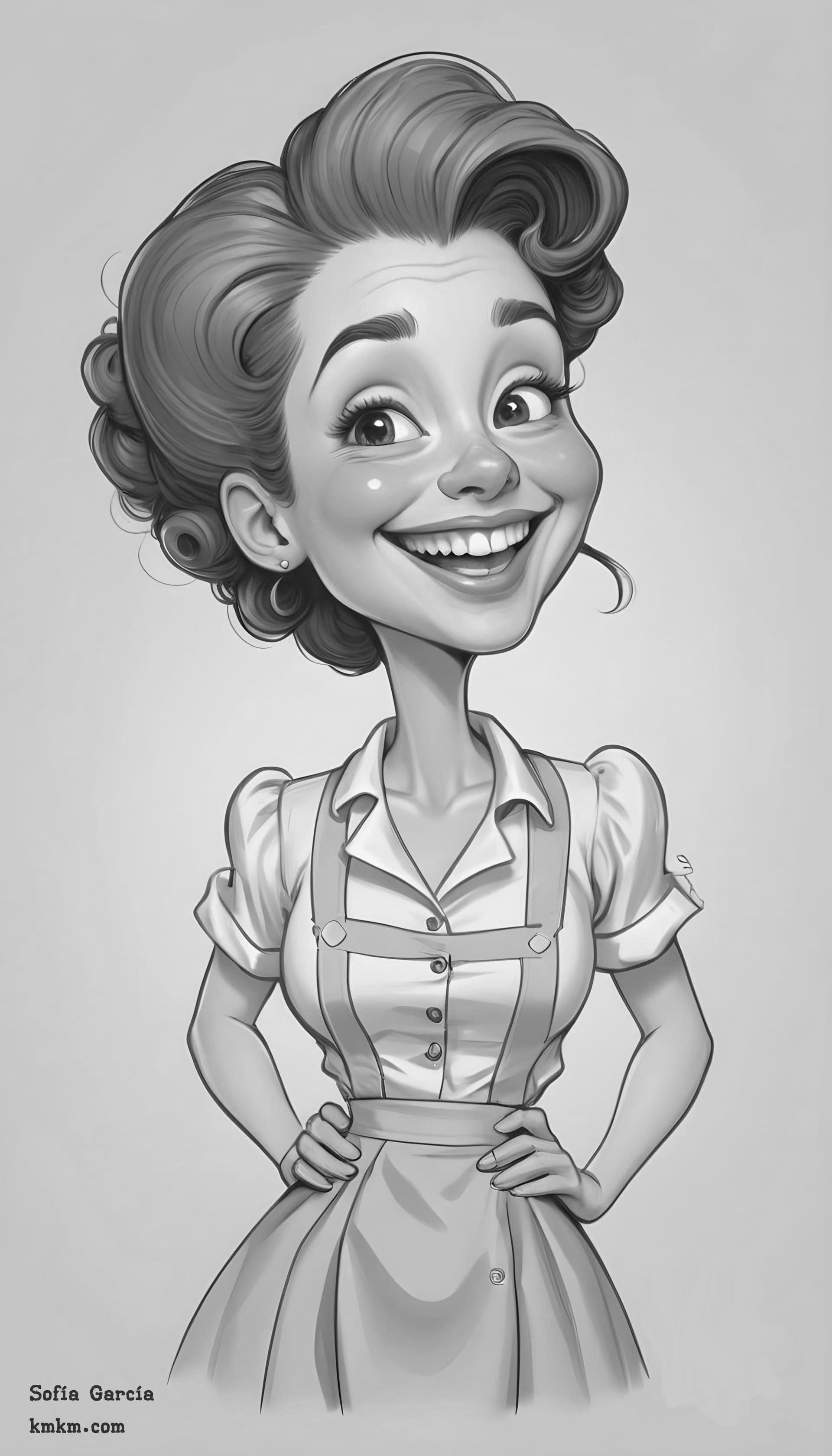 Black and white caricature art 17
