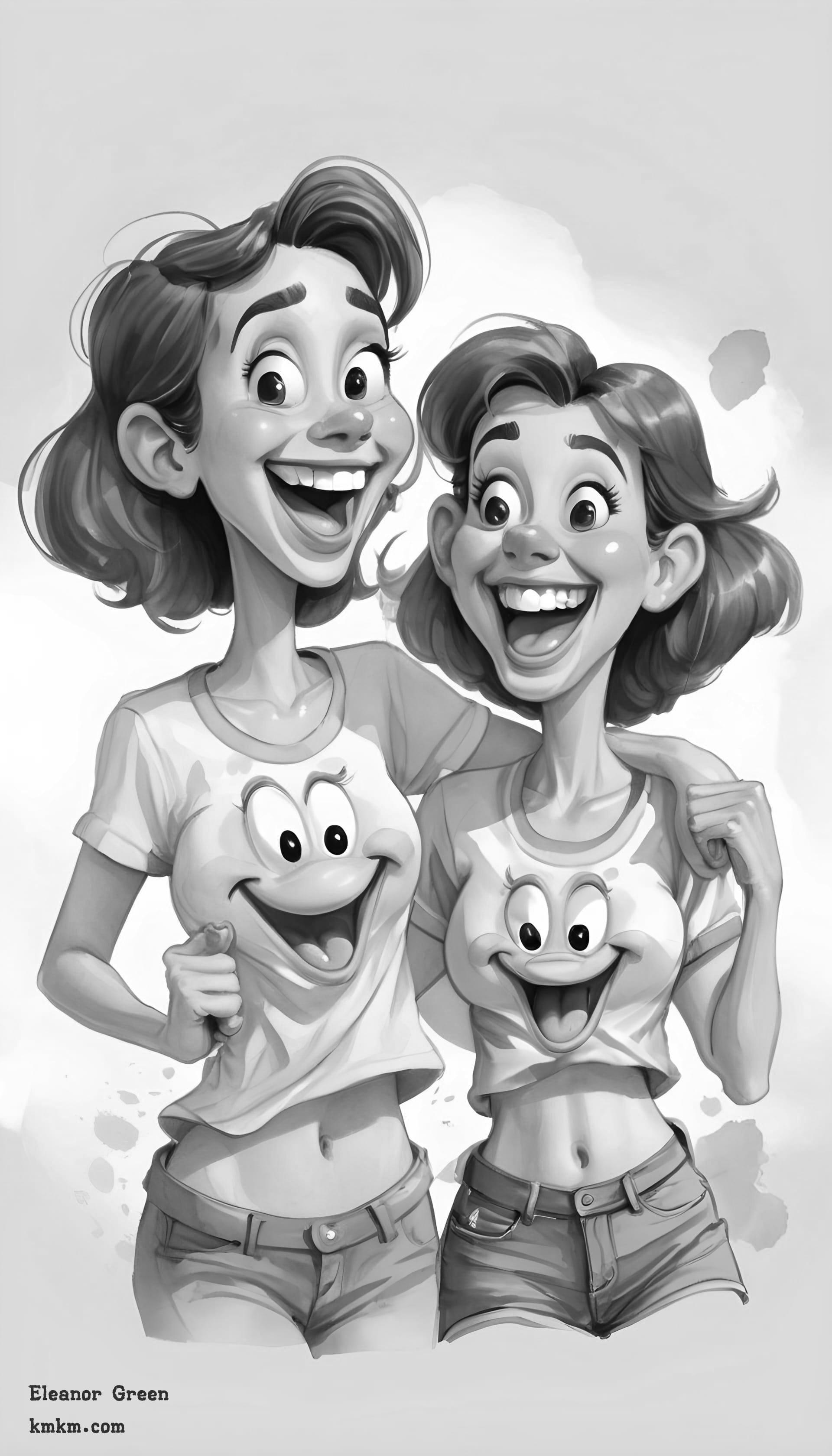 Black and white caricature art 20