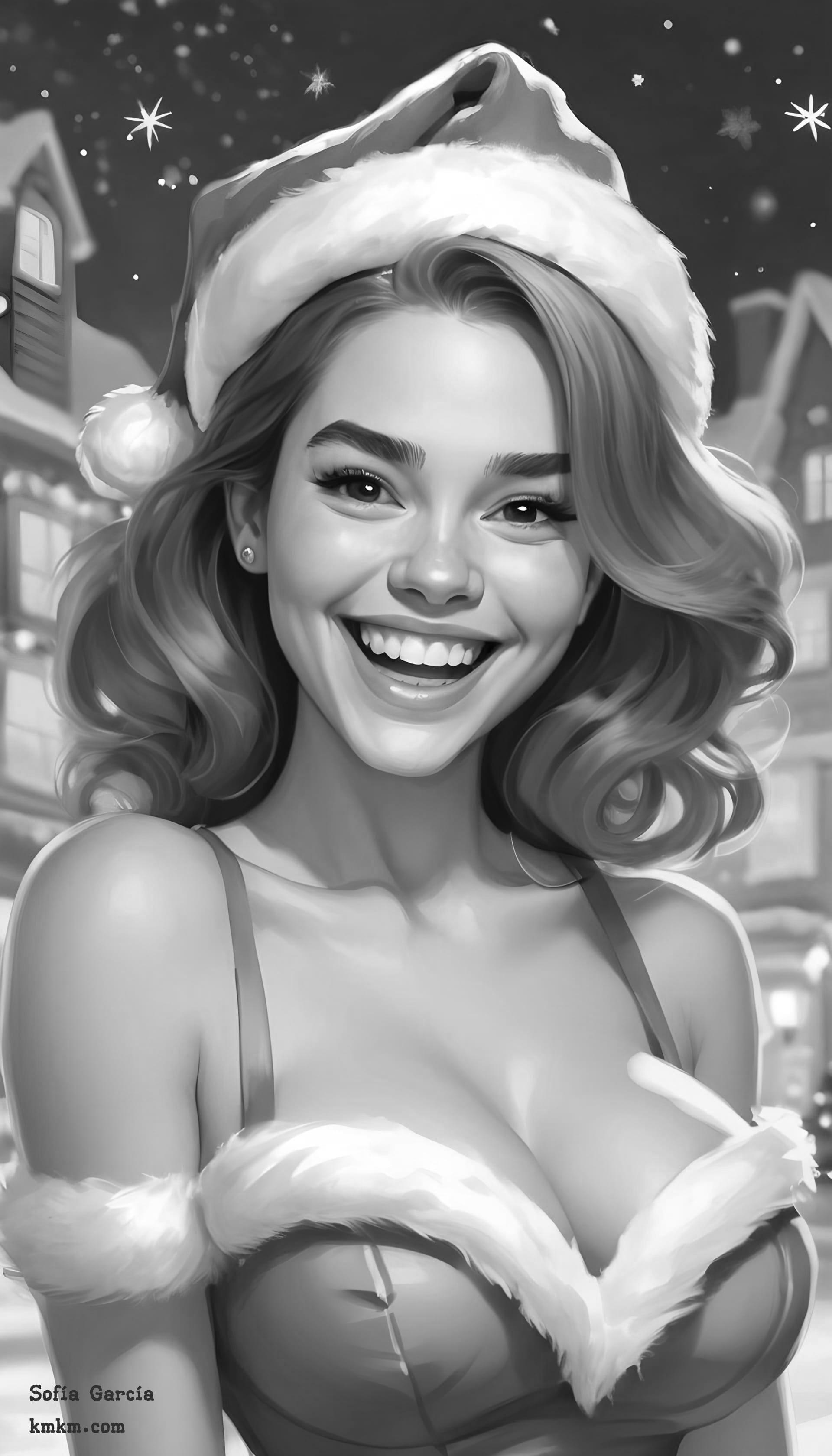 Black and white caricature artwork 01