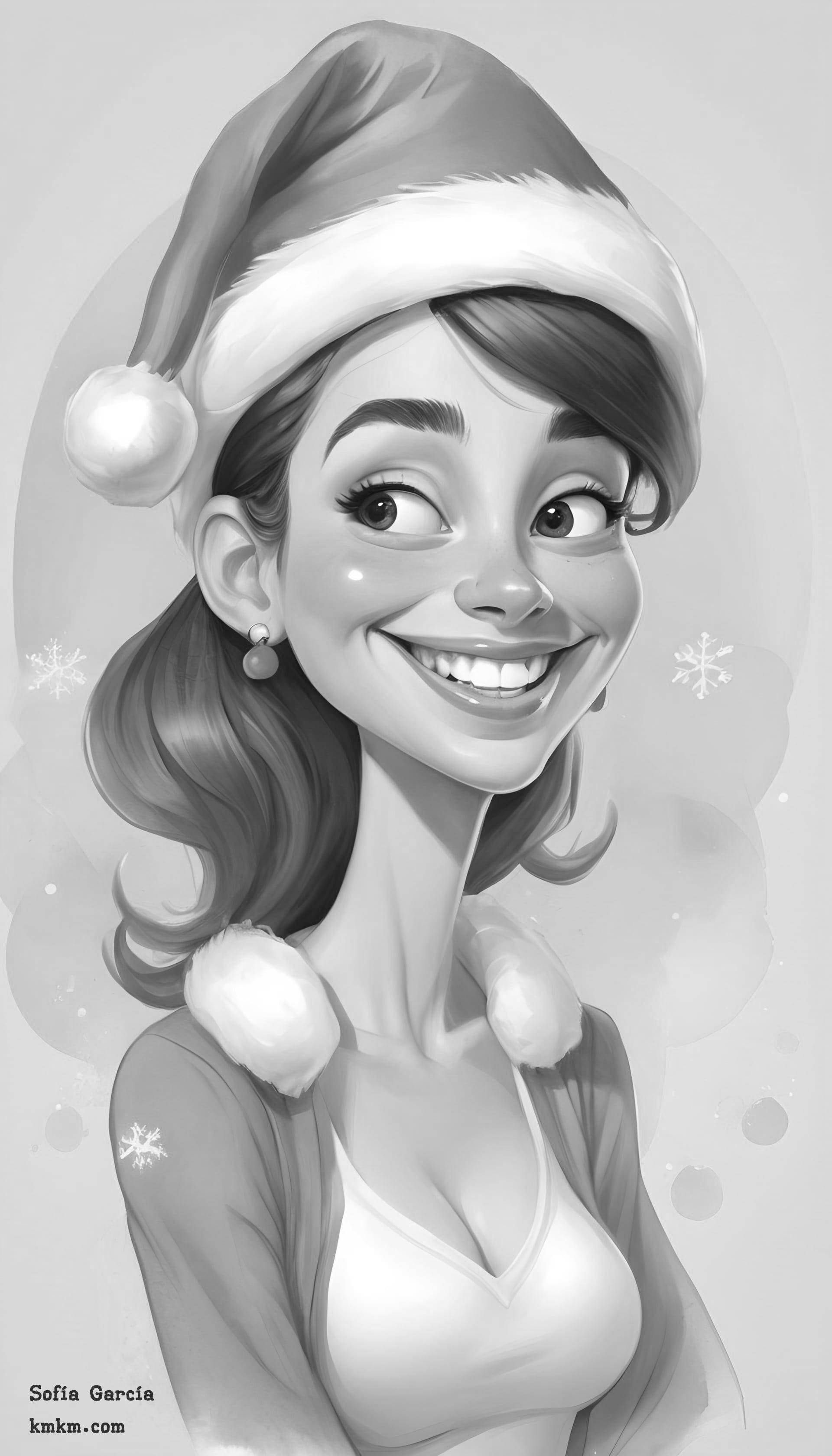 Black and white caricature artwork 19