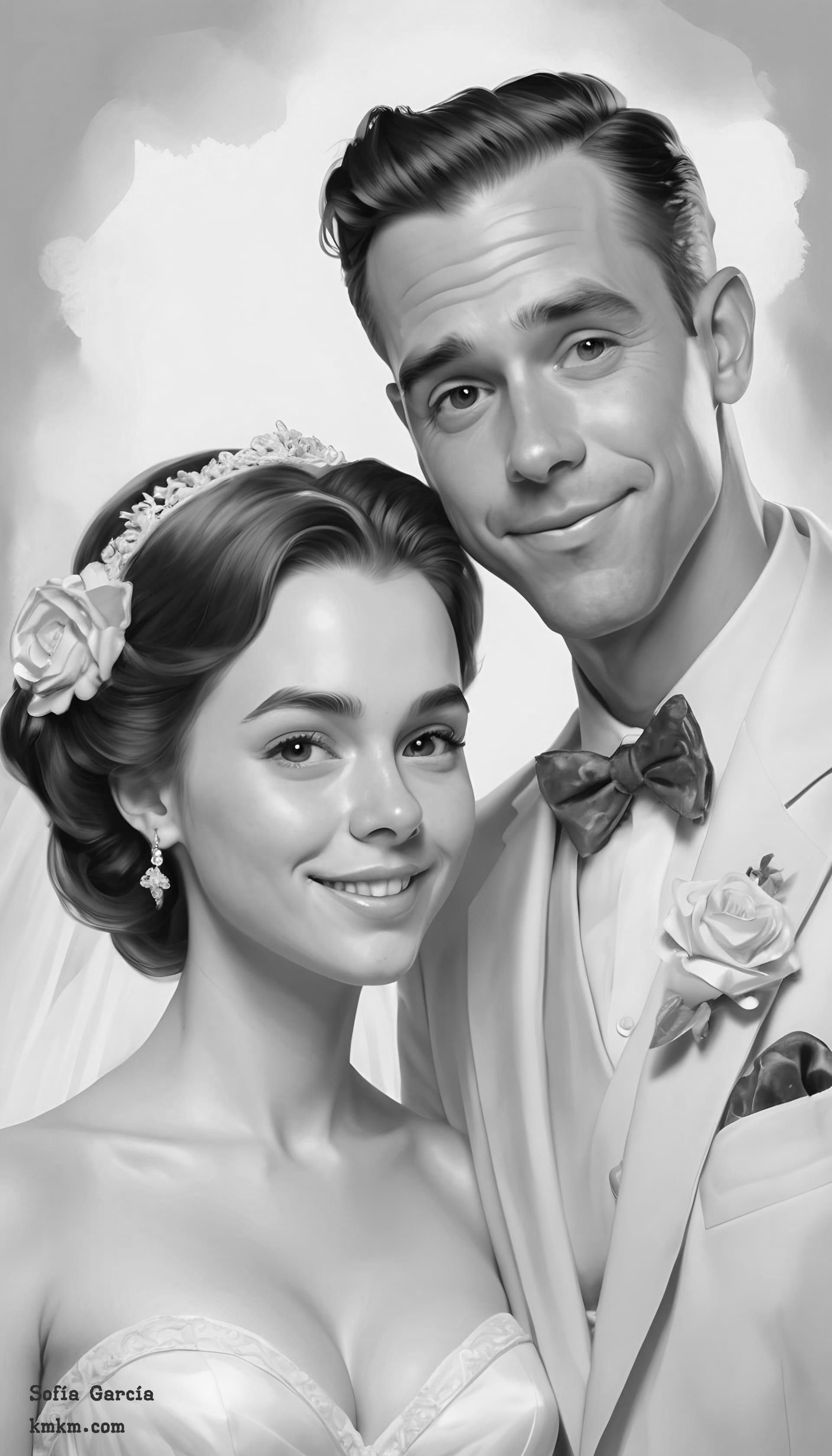 Black and white caricature face 10