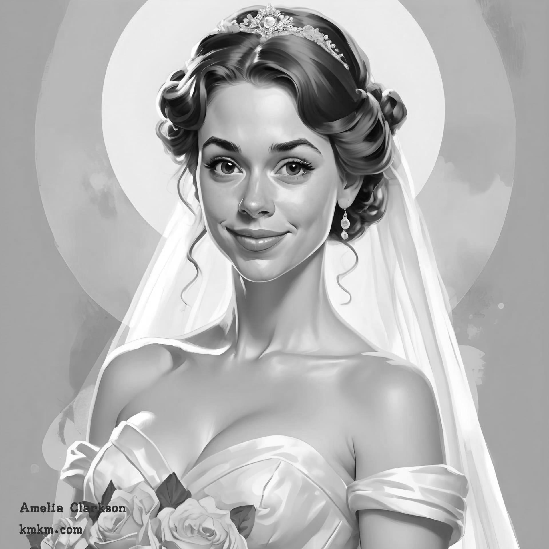 Black and white caricature face 18