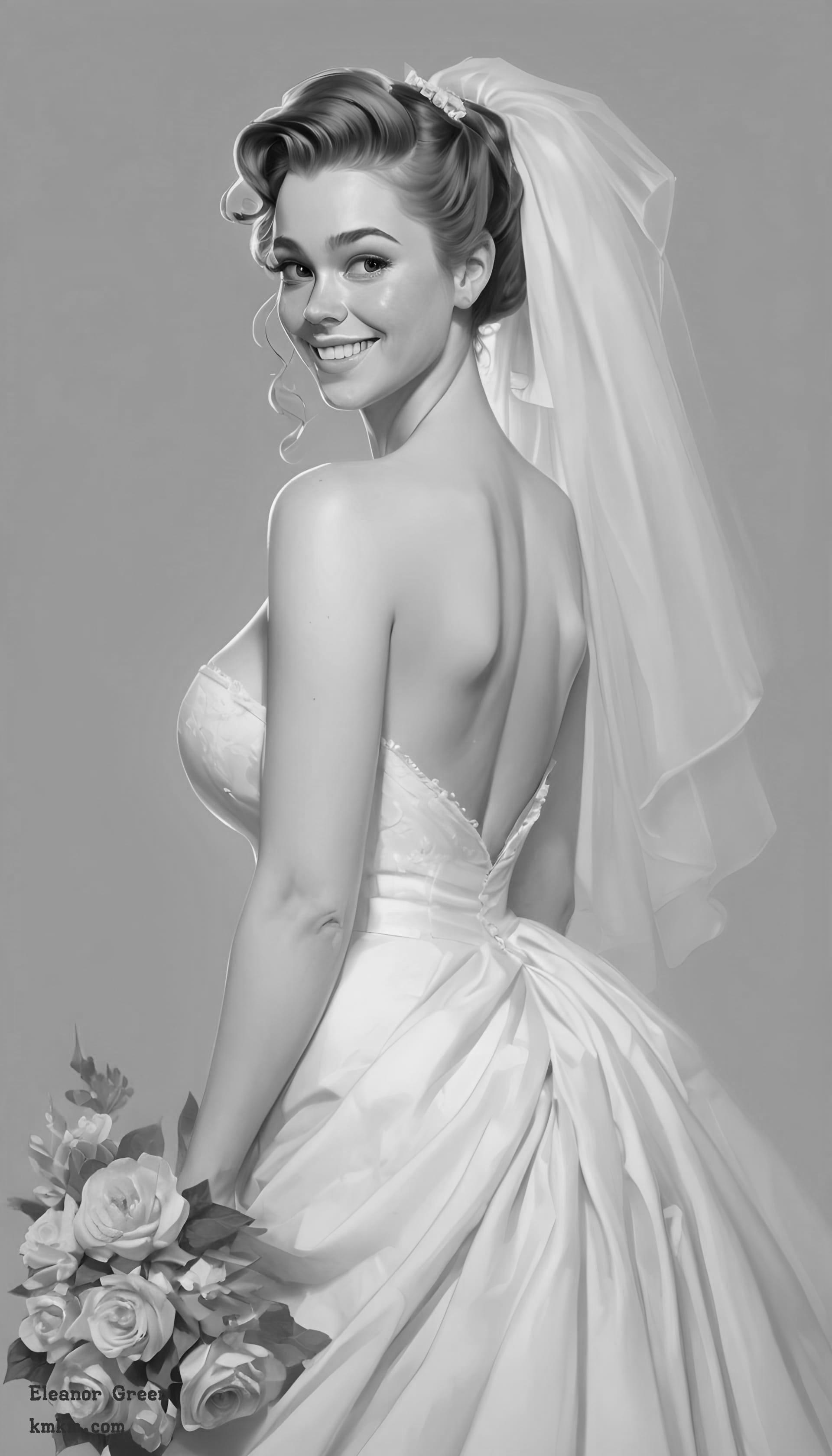 Black and white caricature face 19