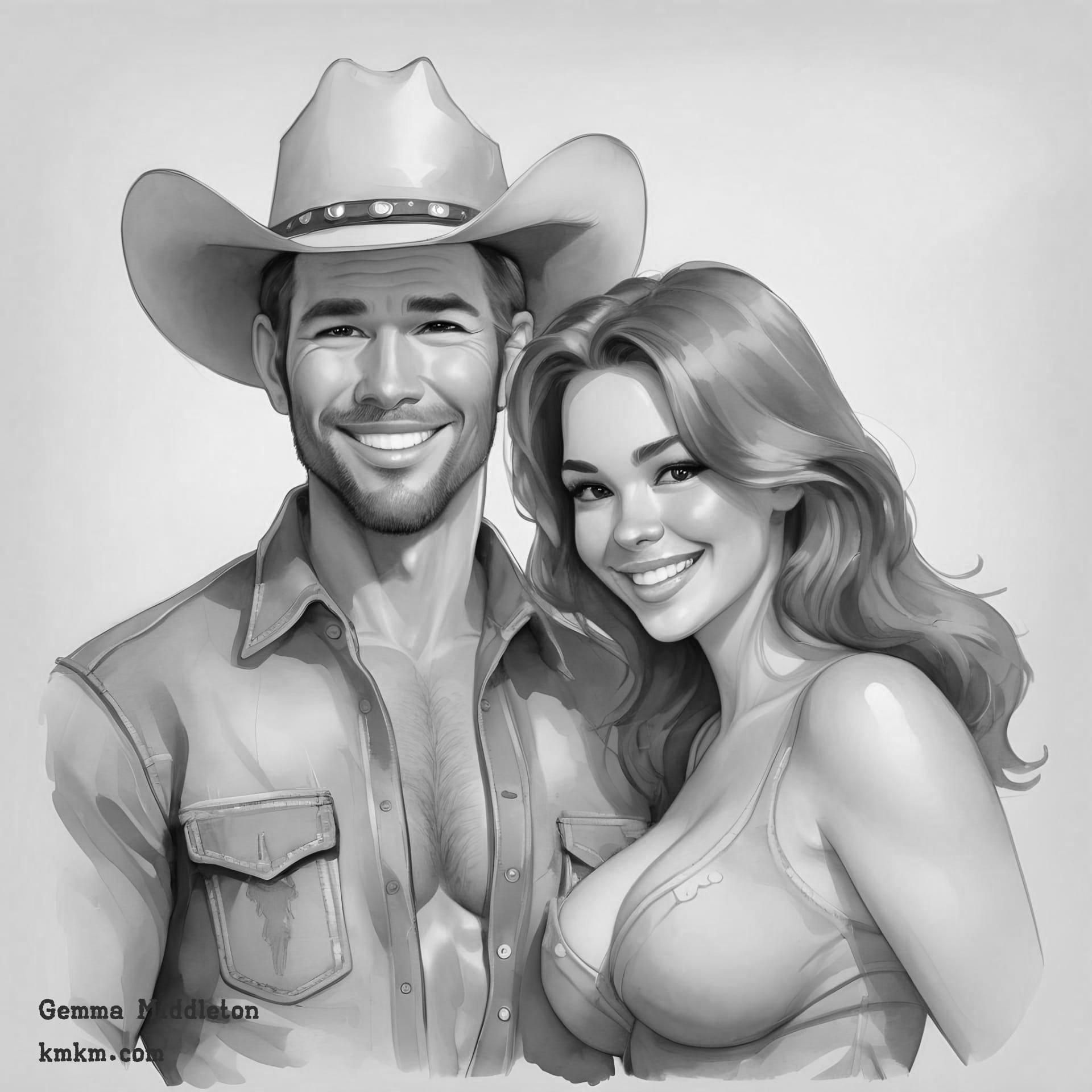 Black and white caricature online 01