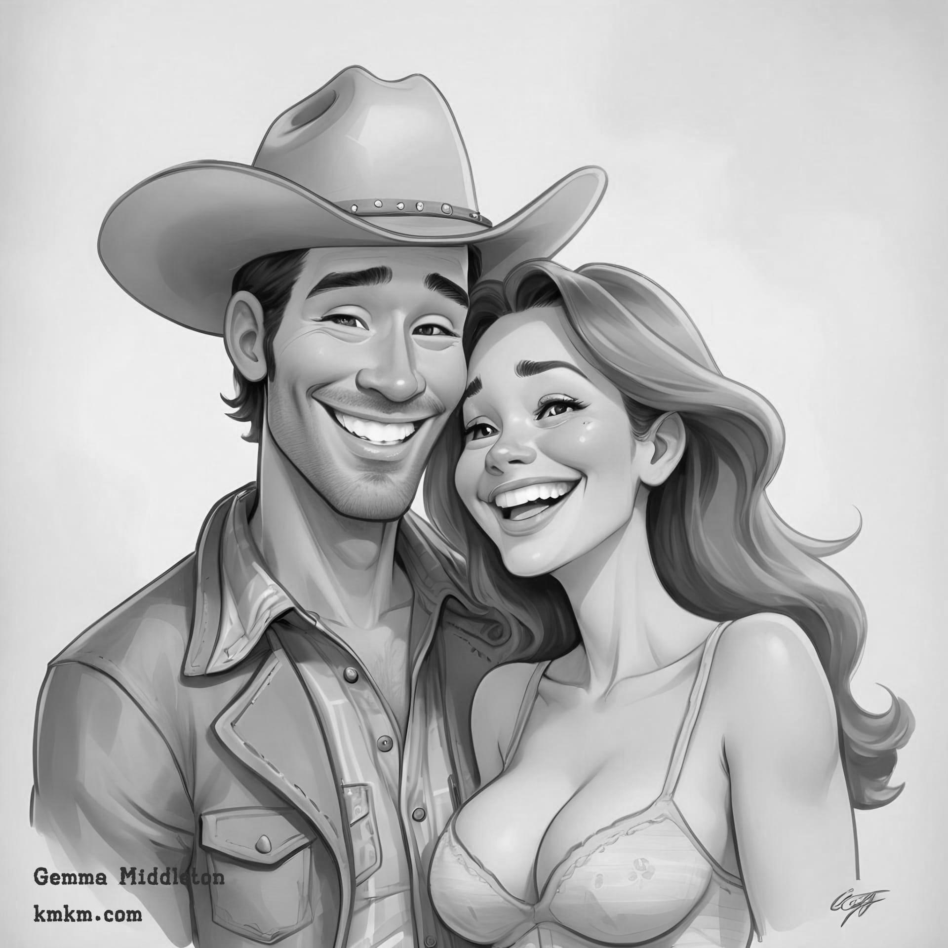 Black and white caricature online 15