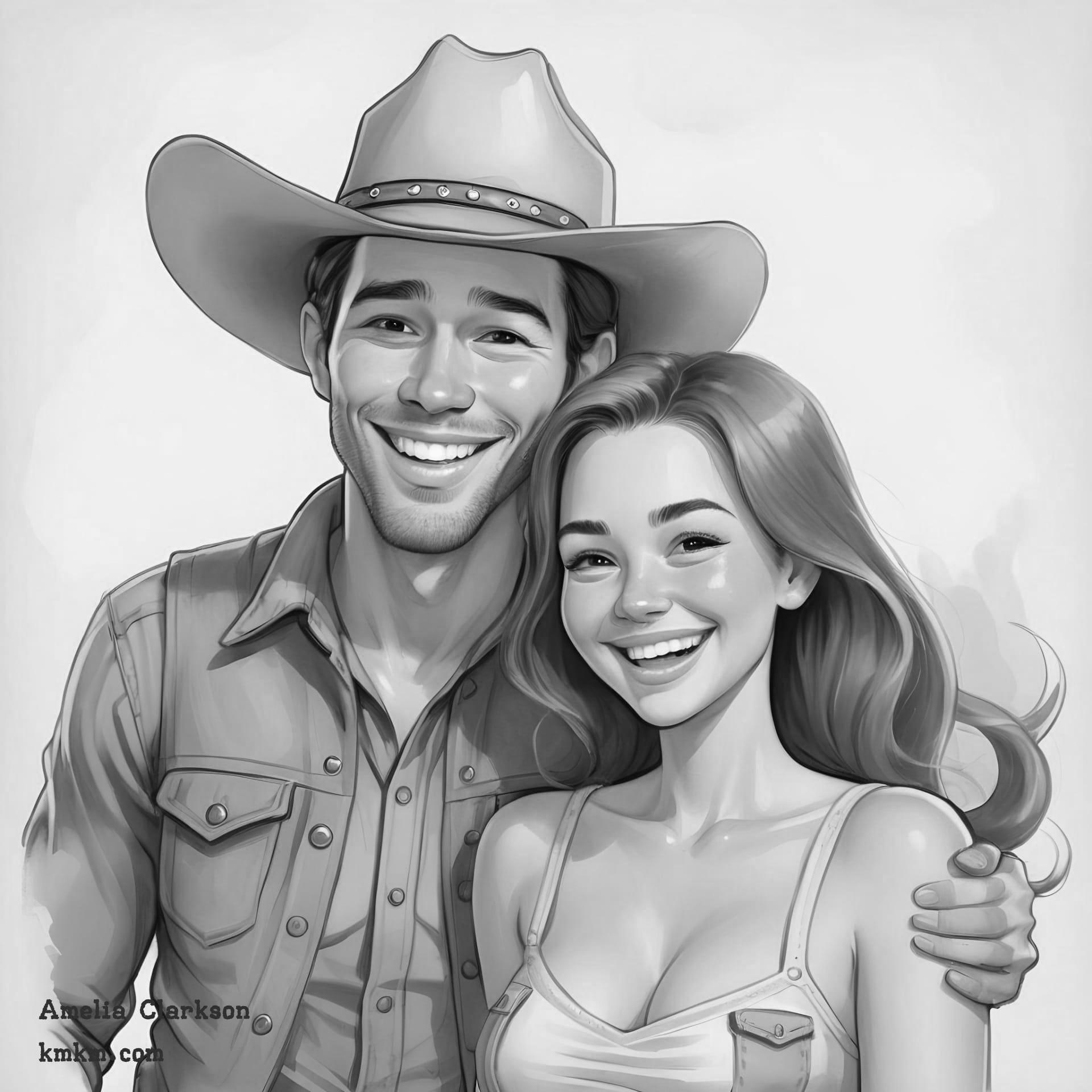 Black and white caricature online 16