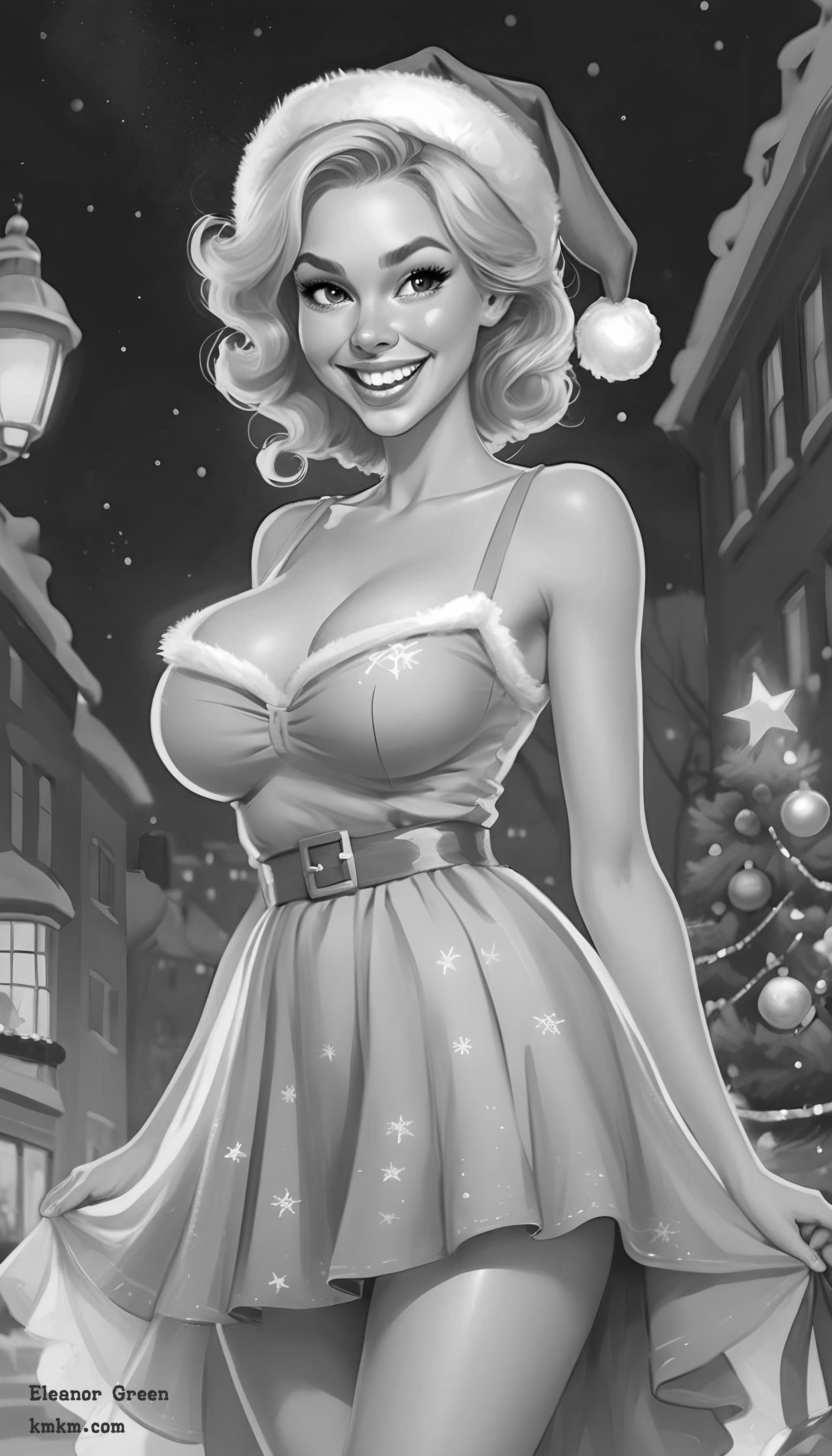 Black and white caricature painting 18