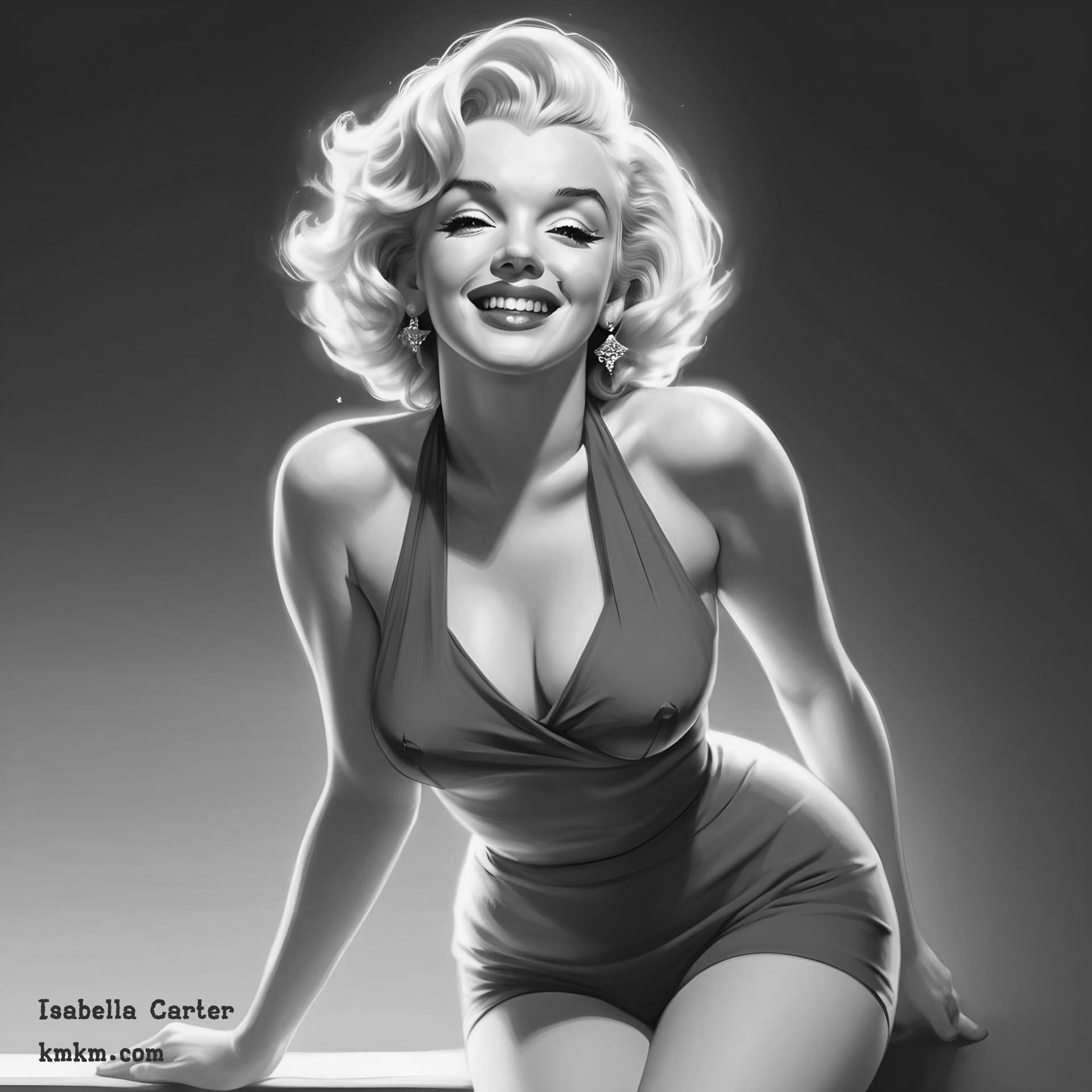 Black and white caricature sketch 05