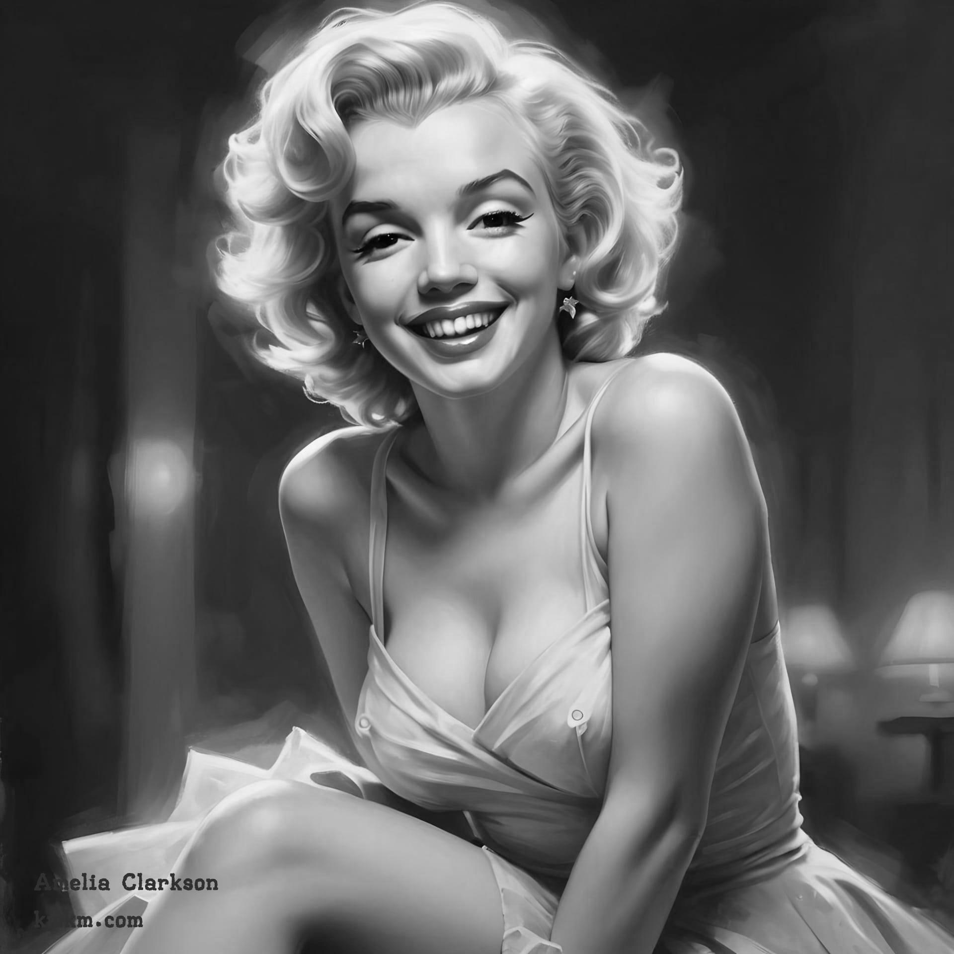 Black and white caricature sketch 07