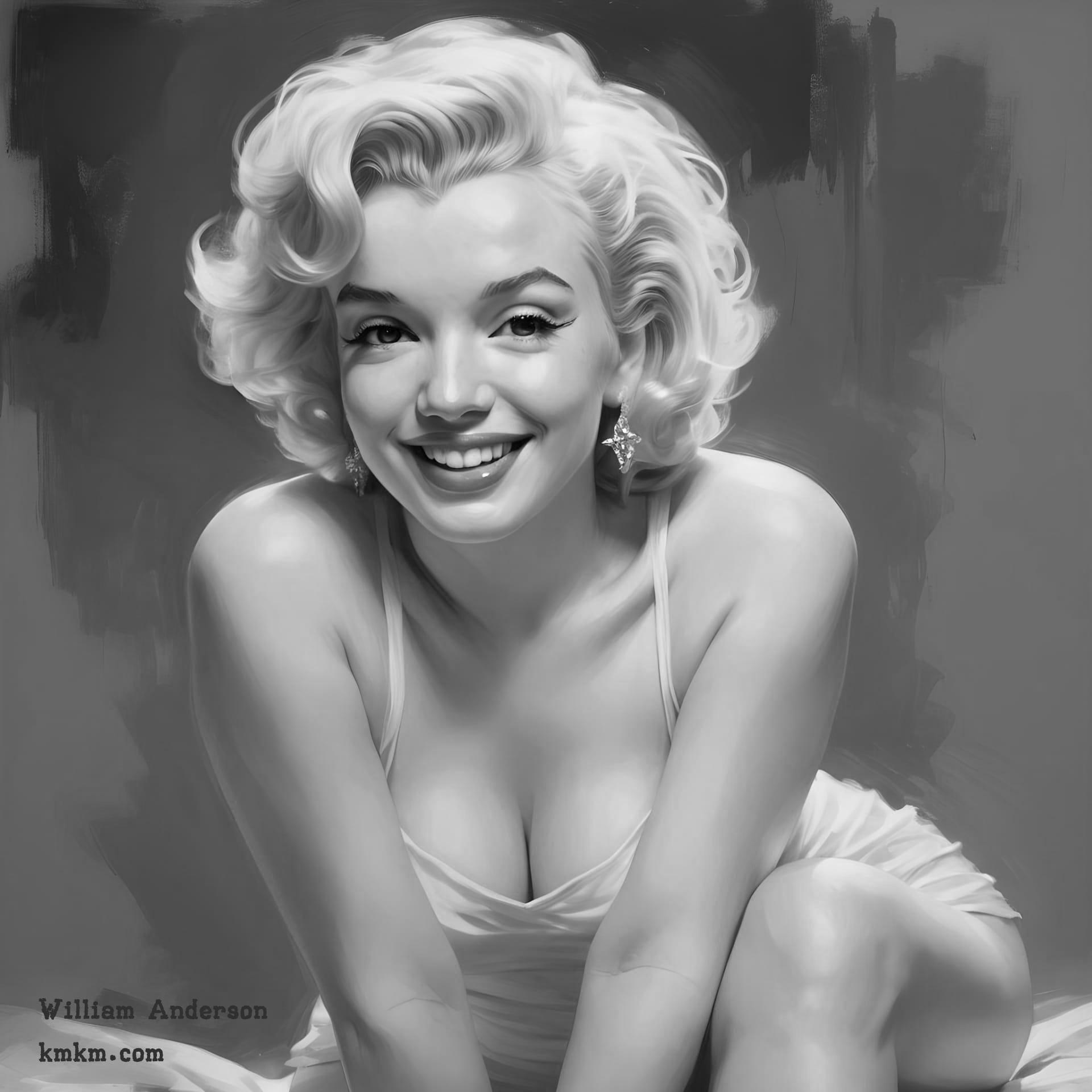 Black and white caricature sketch 09