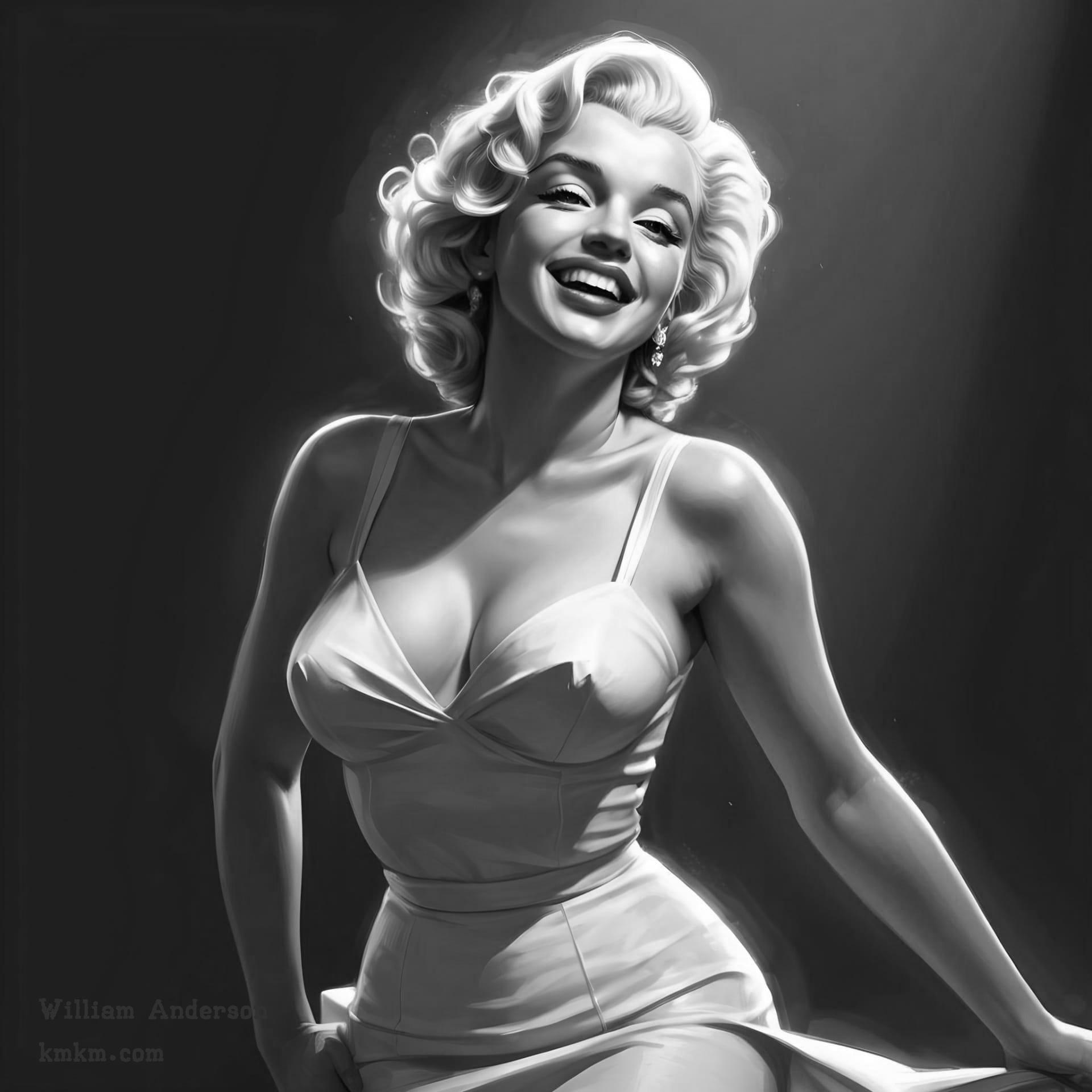 Black and white caricature sketch 14