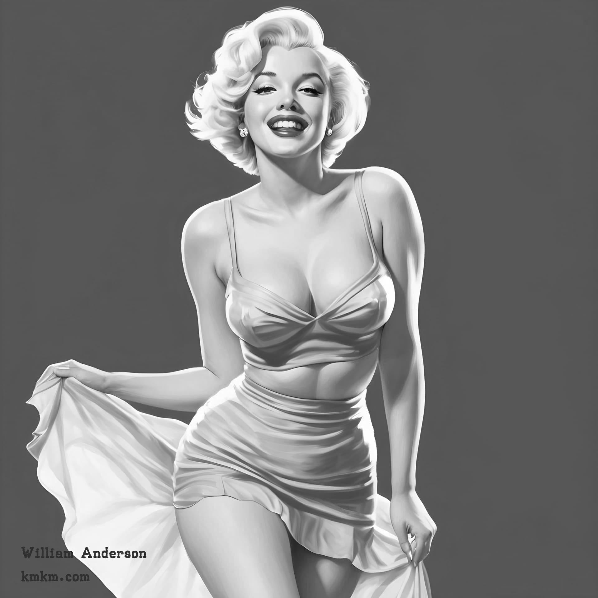 Black and white caricature sketch 15