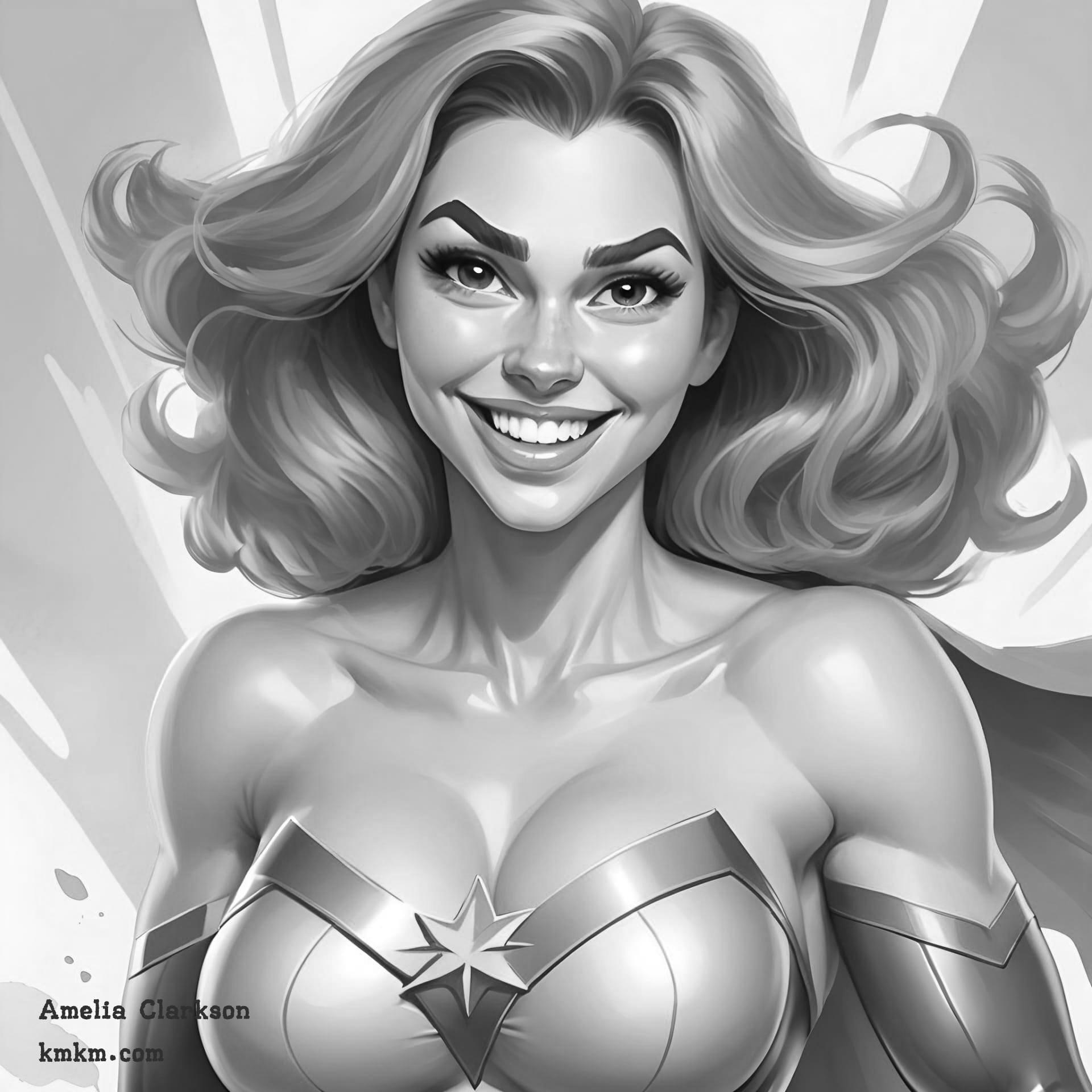 Black and white caricature sketch 18