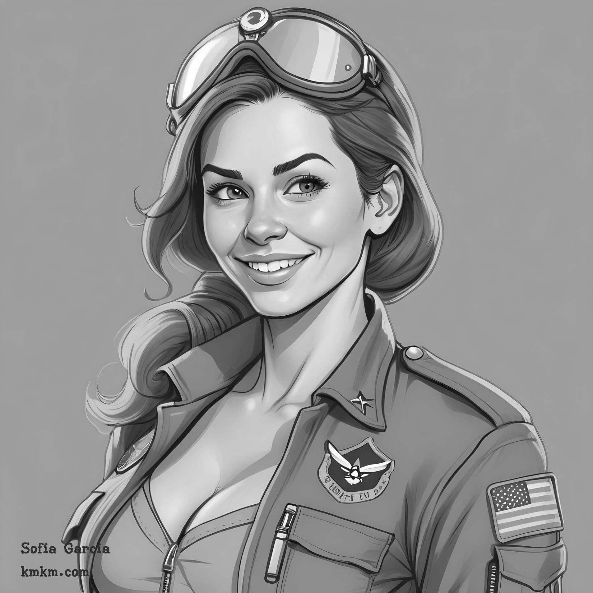 Black and white caricatures from photos 03