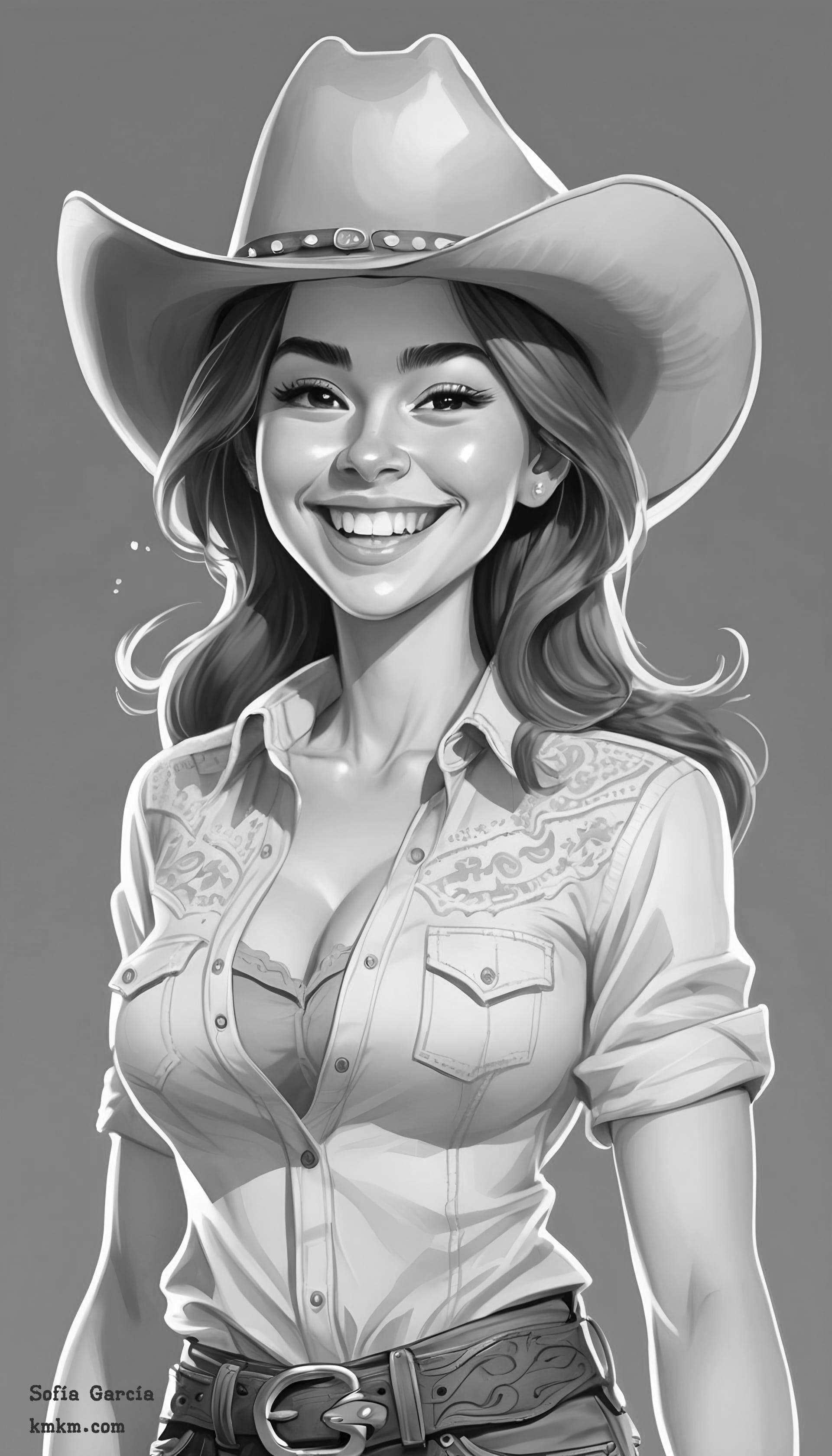 Black and white caricatures from photos 04