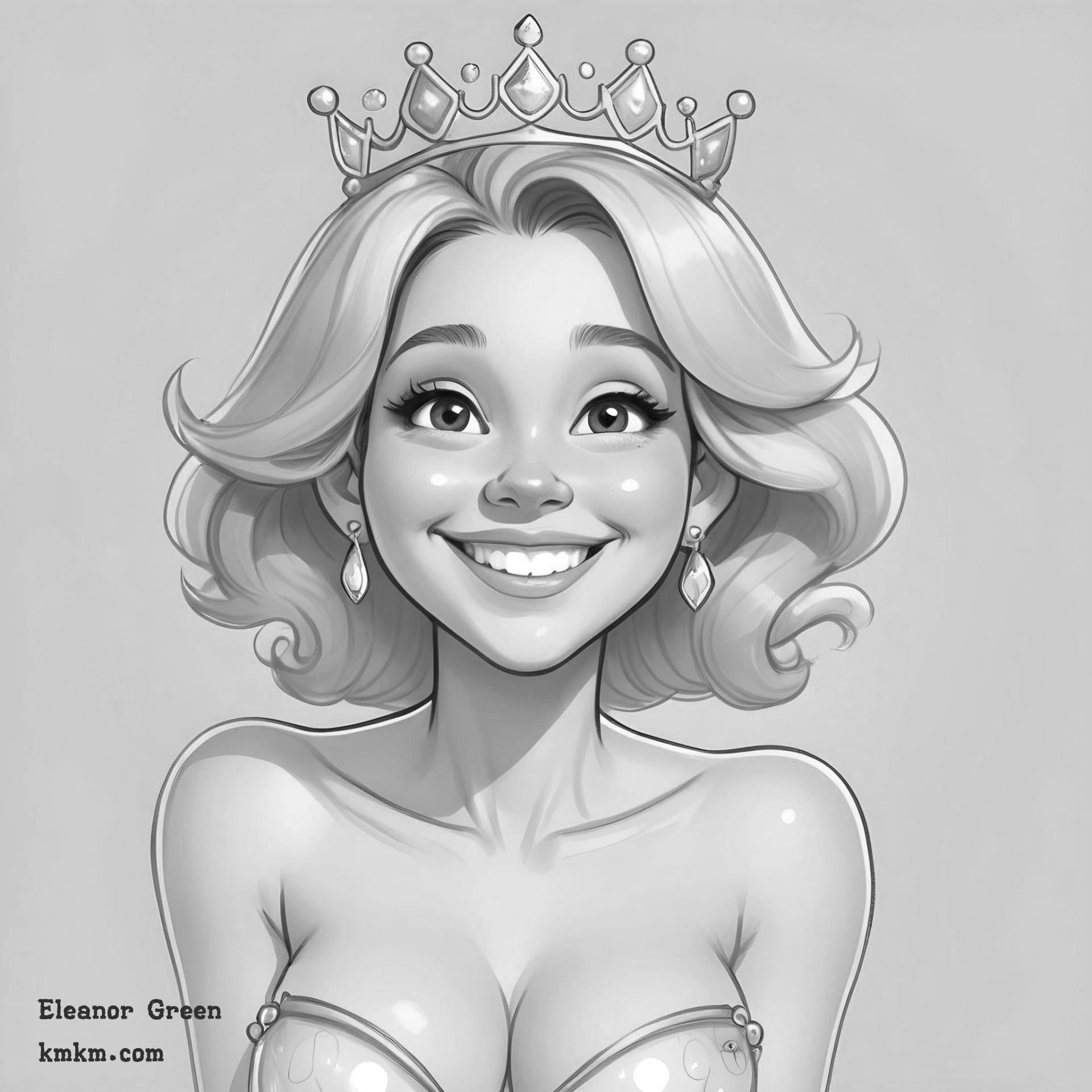 Black and white caricatures from photos 07