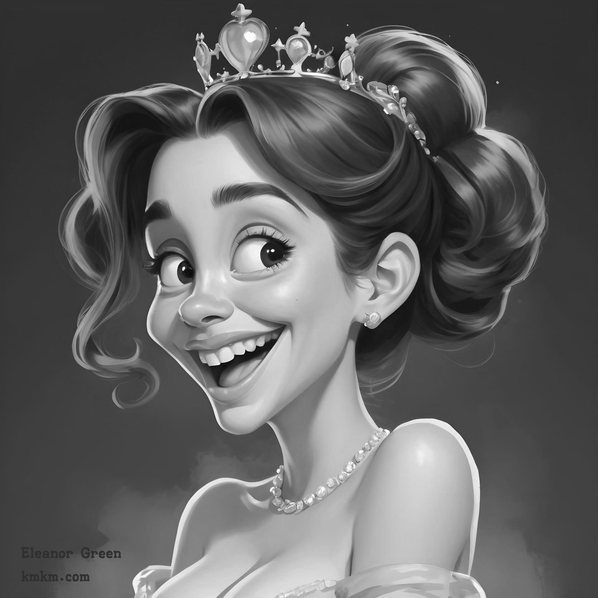 Black and white caricatures from photos 08