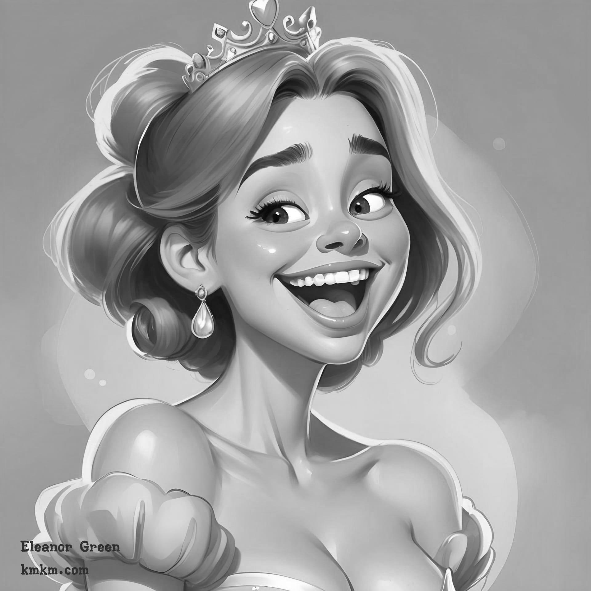 Black and white caricatures from photos 09
